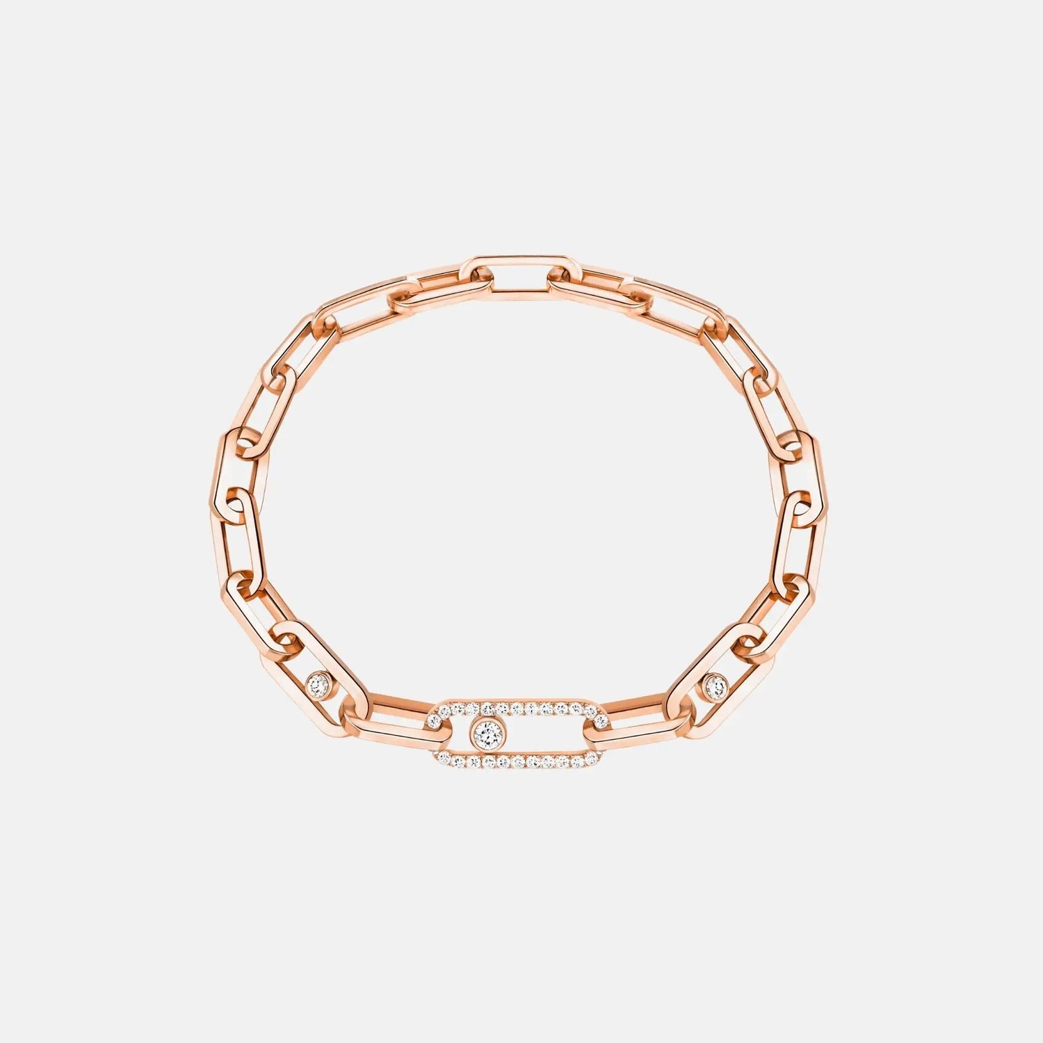 Messika Move Link Diamond Bracelet, Pink Gold