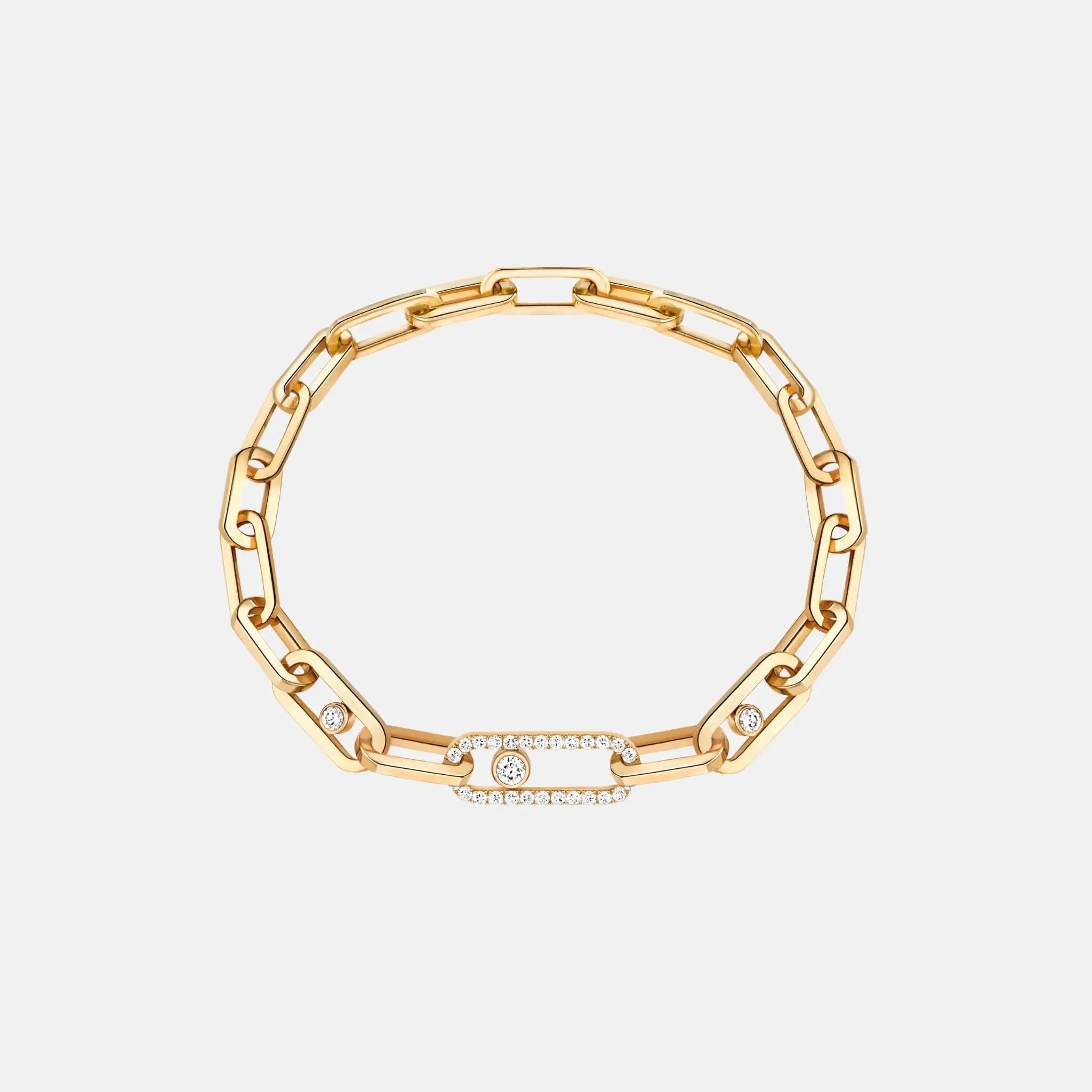 Messika Move Link Diamond Bracelet, Yellow Gold