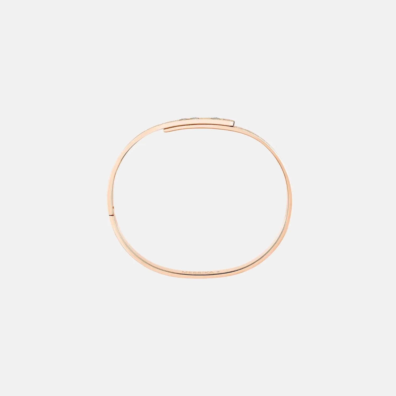 Messika Move Noa Cisele Bangle Large Gold Diamond Bracelet, Pink Gold, Side