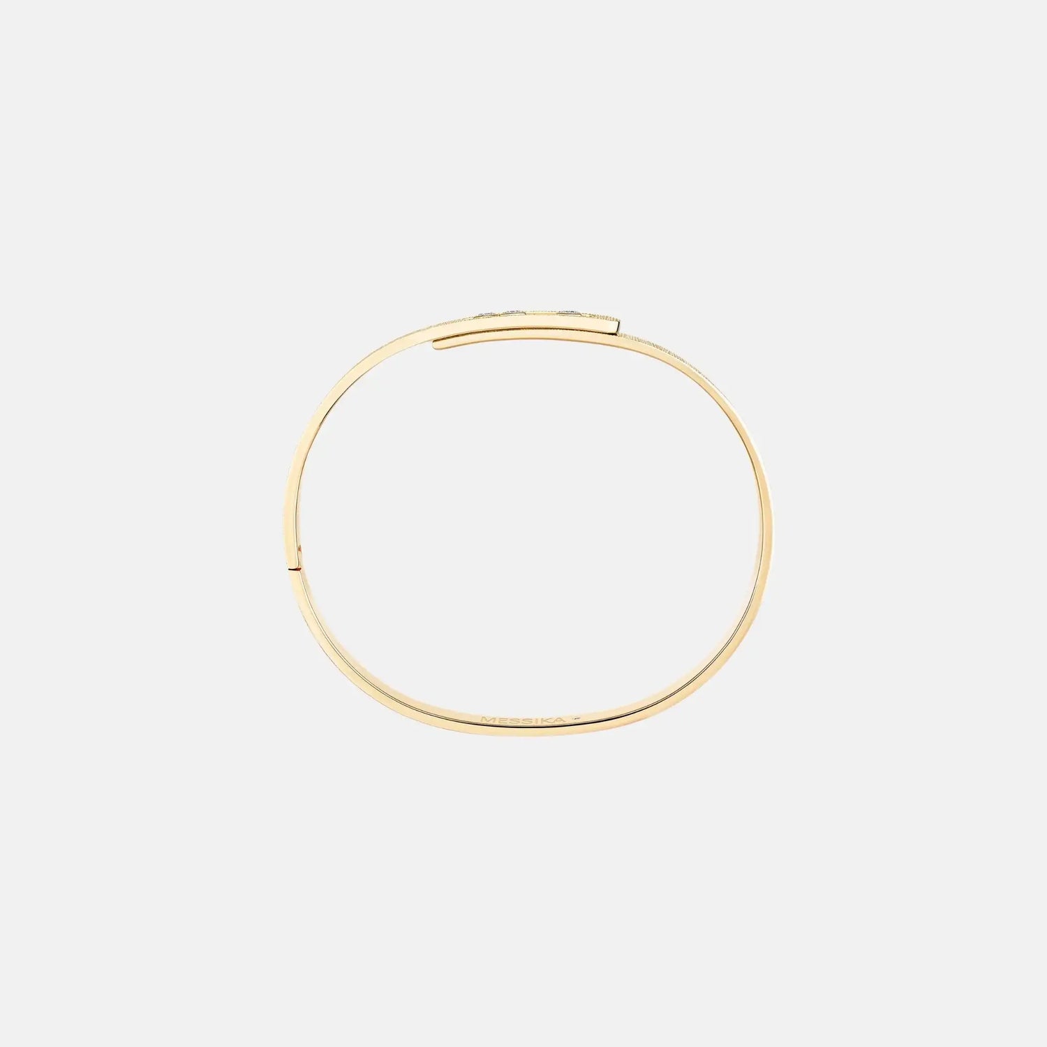 Messika Move Noa Cisele Bangle Large Gold Diamond Bracelet, Yellow Gold, Side