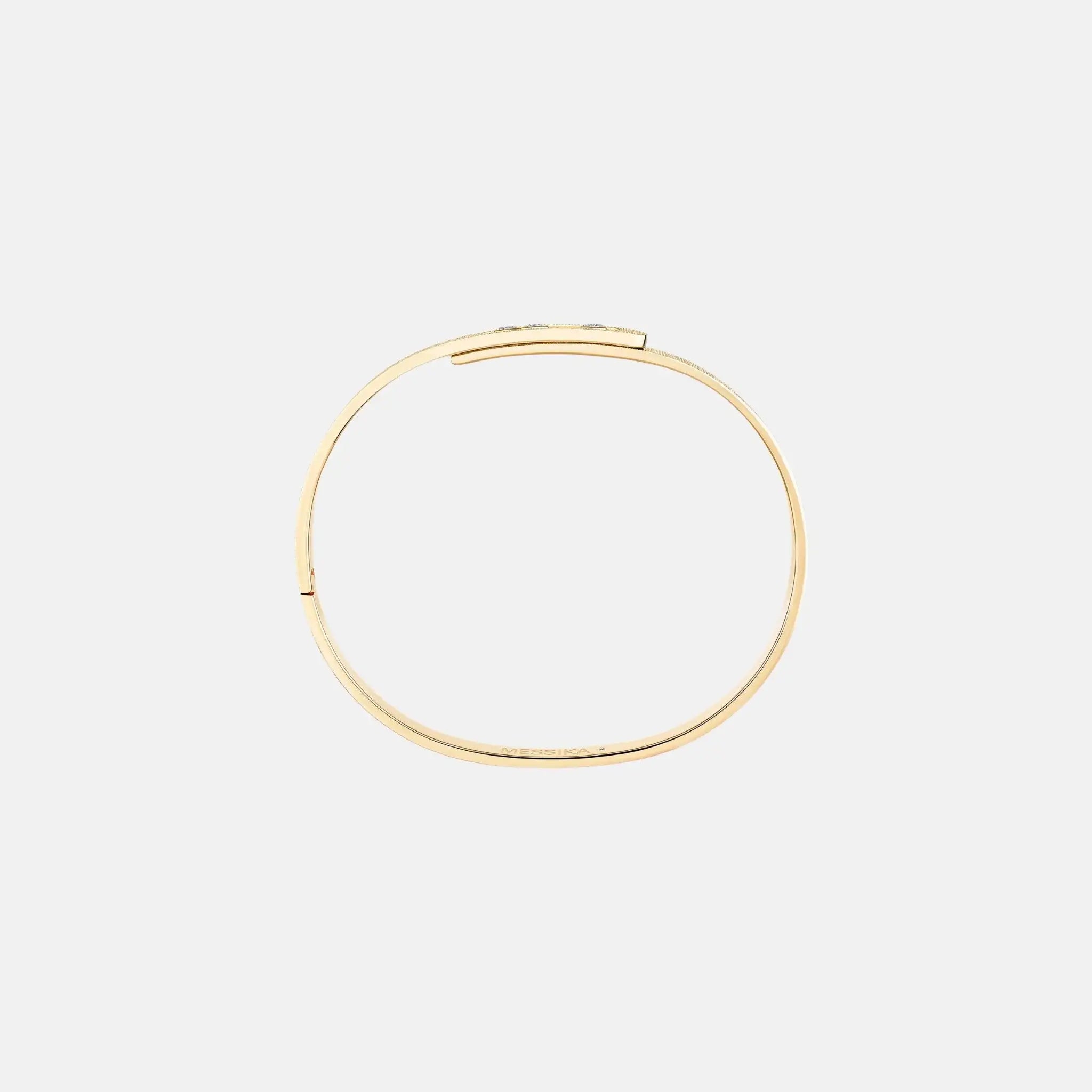 Messika Move Noa Cisele Bangle Large Gold Diamond Bracelet, Yellow Gold, Side
