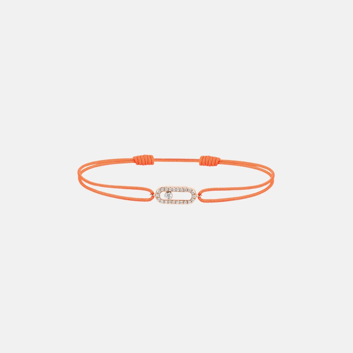 Messika Move Uno Cord Pink Gold Diamond Bracelet, Orange
