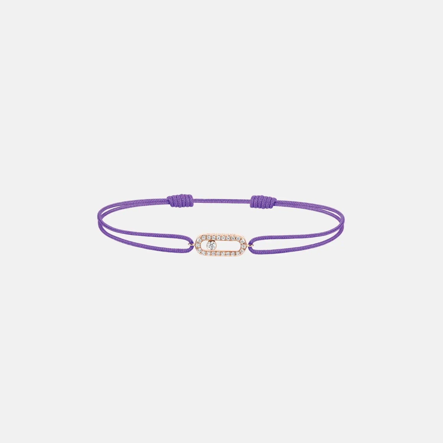 Messika Move Uno Cord Pink Gold Diamond Bracelet, Purple