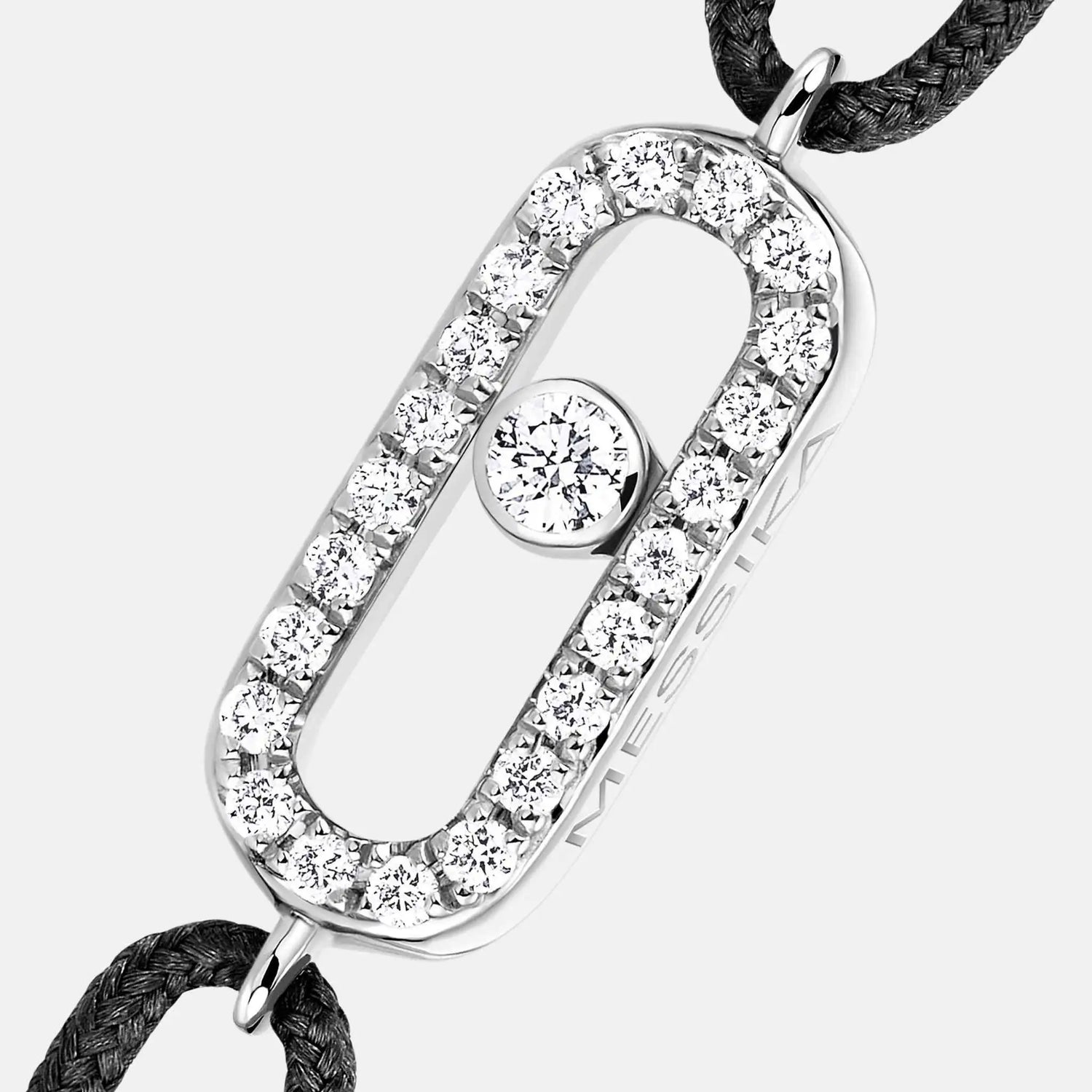 Move Uno Cord White Gold Diamond Bracelet