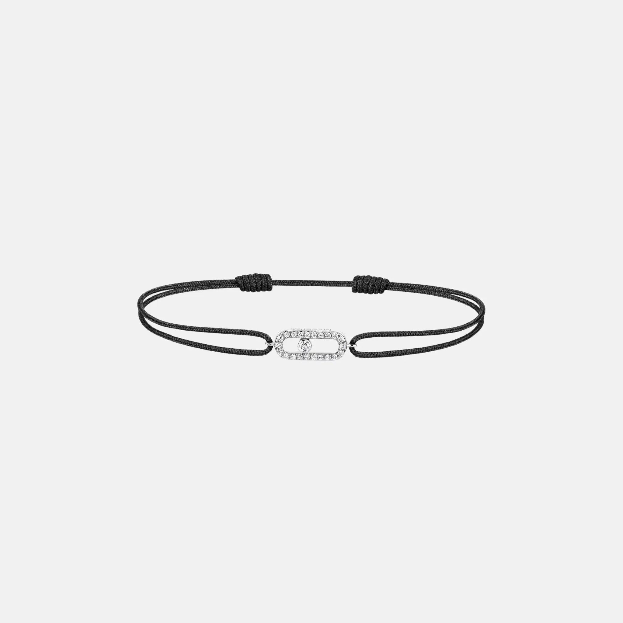 Move Uno Cord White Gold Diamond Bracelet