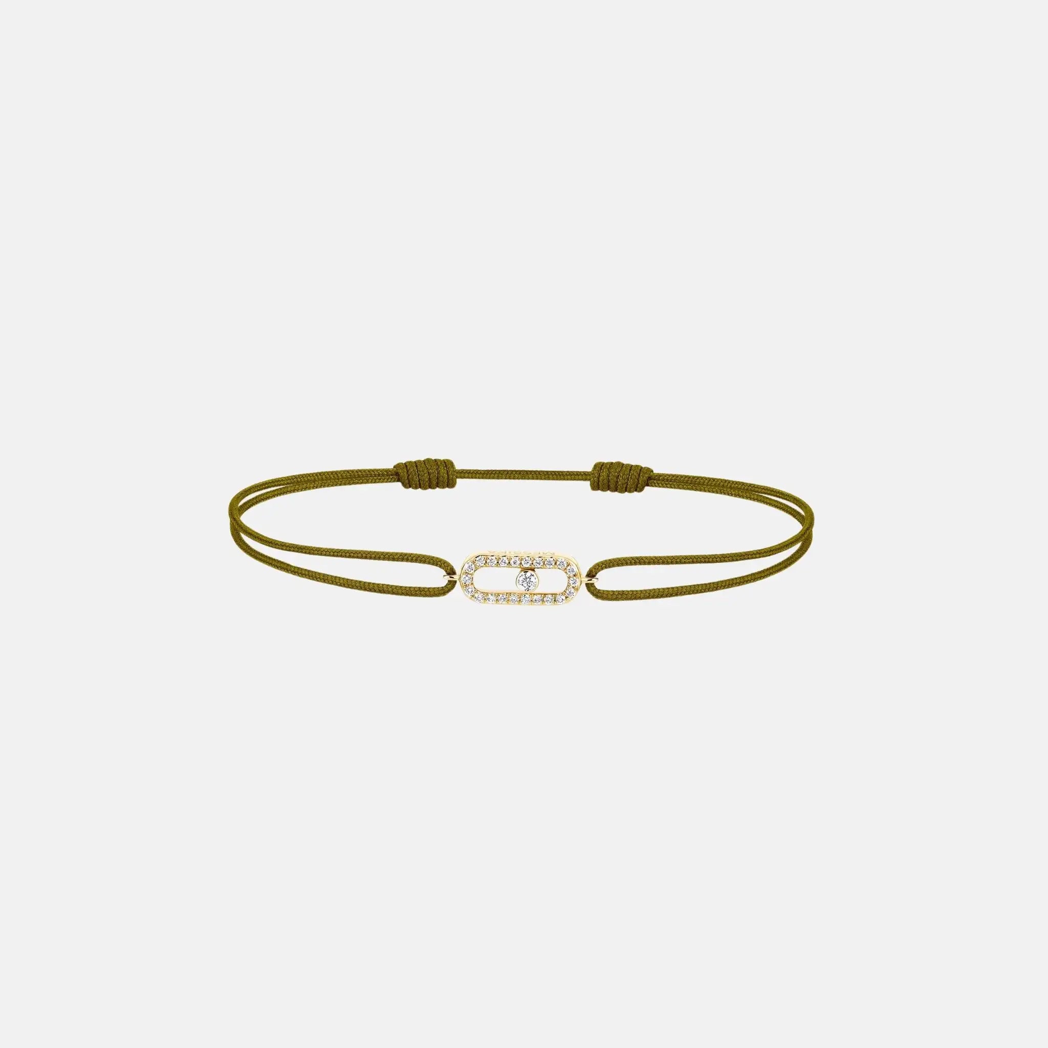 Move Uno Cord Yellow Gold Diamond Bracelet