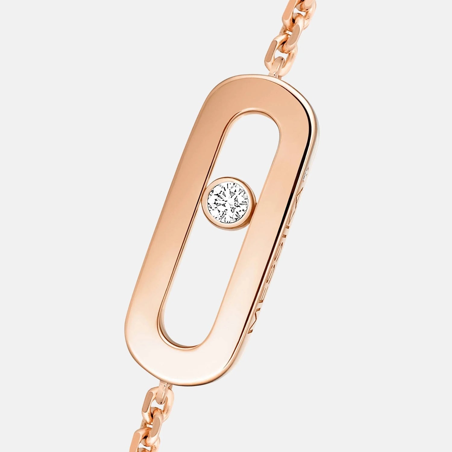 Messika Move Uno Diamond Bracelet, Pink Gold, Close