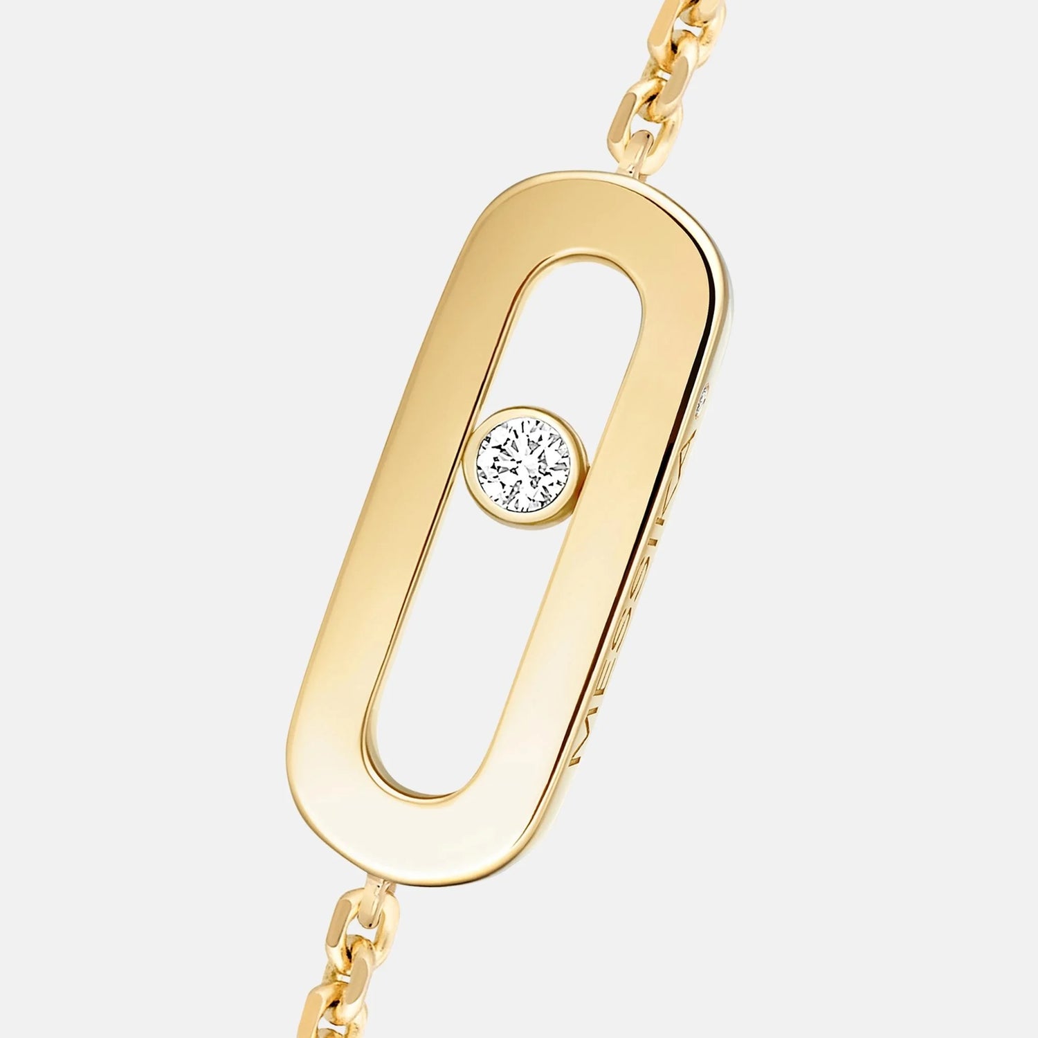 Messika Move Uno Diamond Bracelet, Yellow Gold, Close