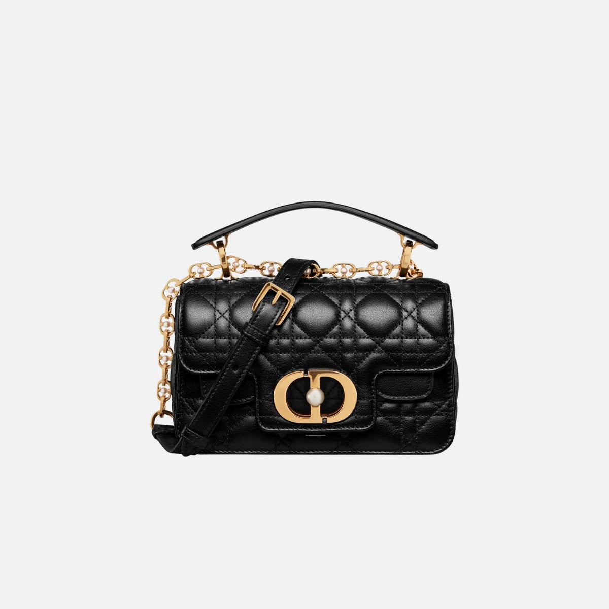 حقيبة Mini Dior Jolie Top Handle من جلد العجل Cannage