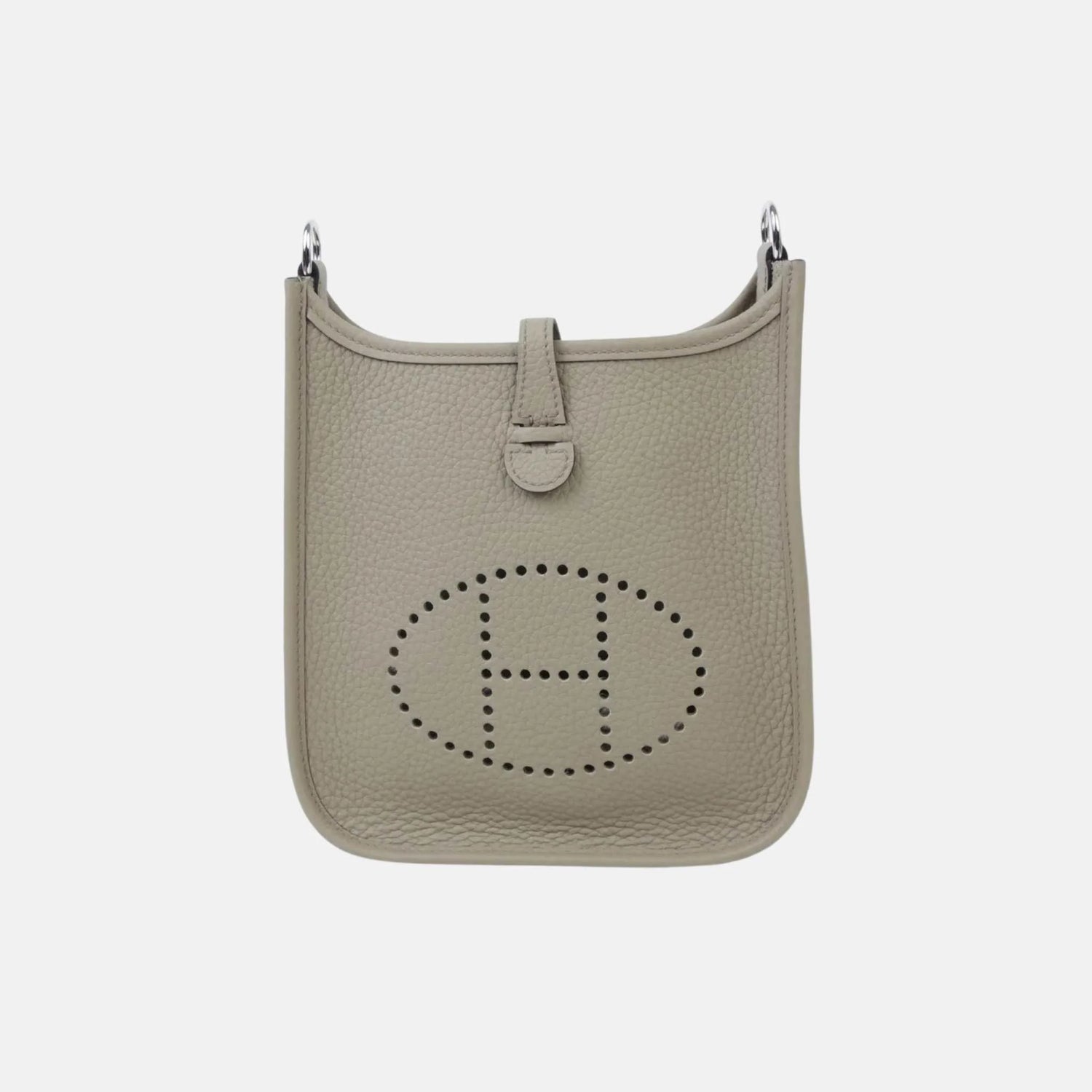 Hermes Mini Evelyne TPM Amazone 112 Clemence Beige Marfa PHW, Front