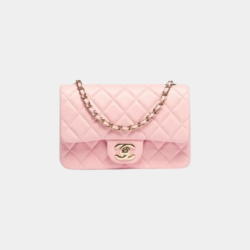 Mini Flap Bag, Fall-Winter 2024/25, Light Pink, Front View