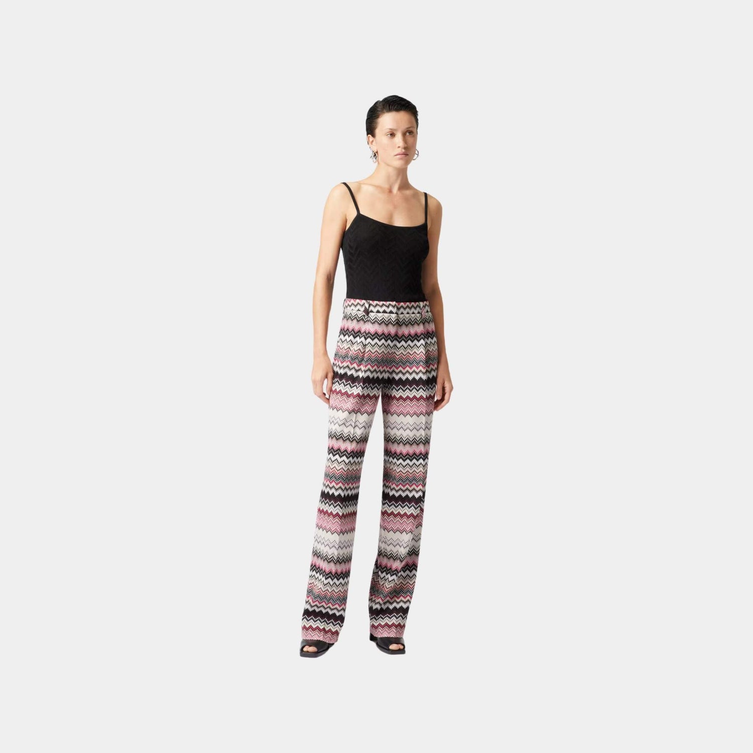 Missoni Classic Trousers With Lame Serrated Zigzag Pattern, Model