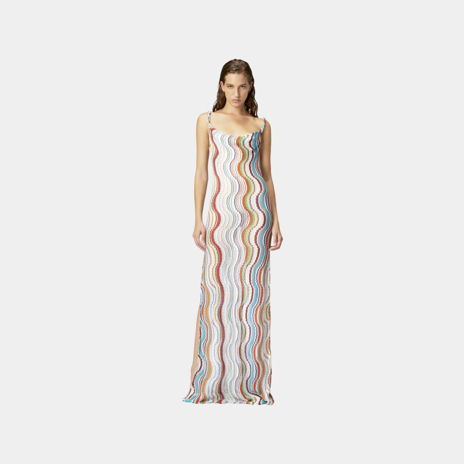 Missoni Long Cover Up Dress With Lame Wave Motif, Model