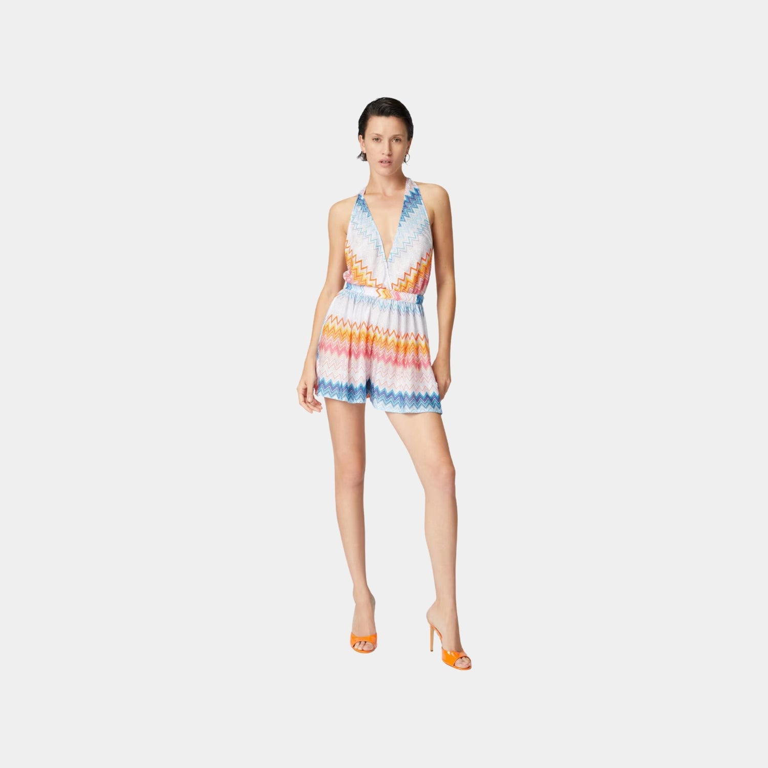 Missoni Short Jumpsuit In Viscose Blend Zigzag Lame, Model