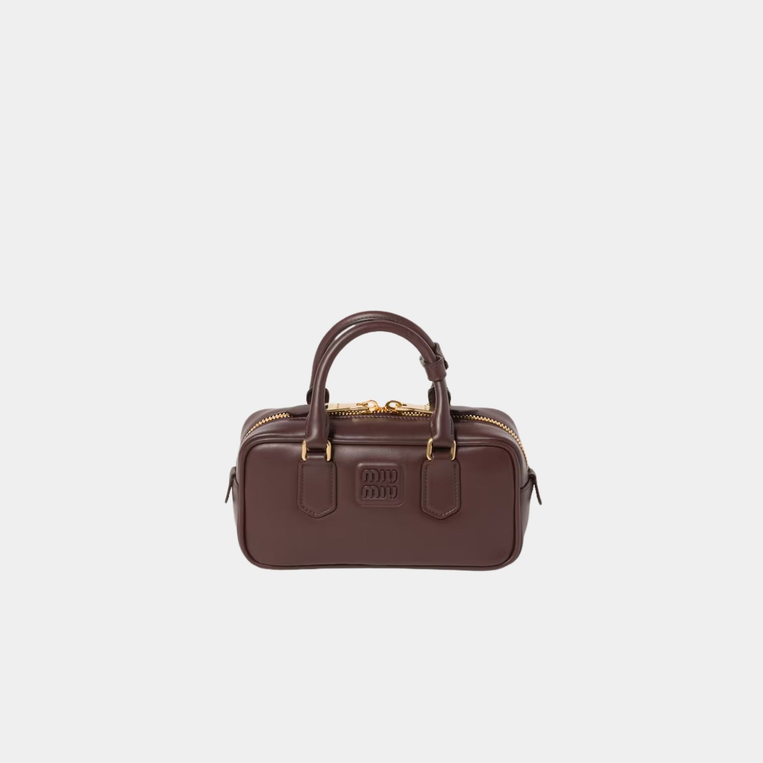 Miu Miu Arcadie Leather Bag, Briarwood, Front