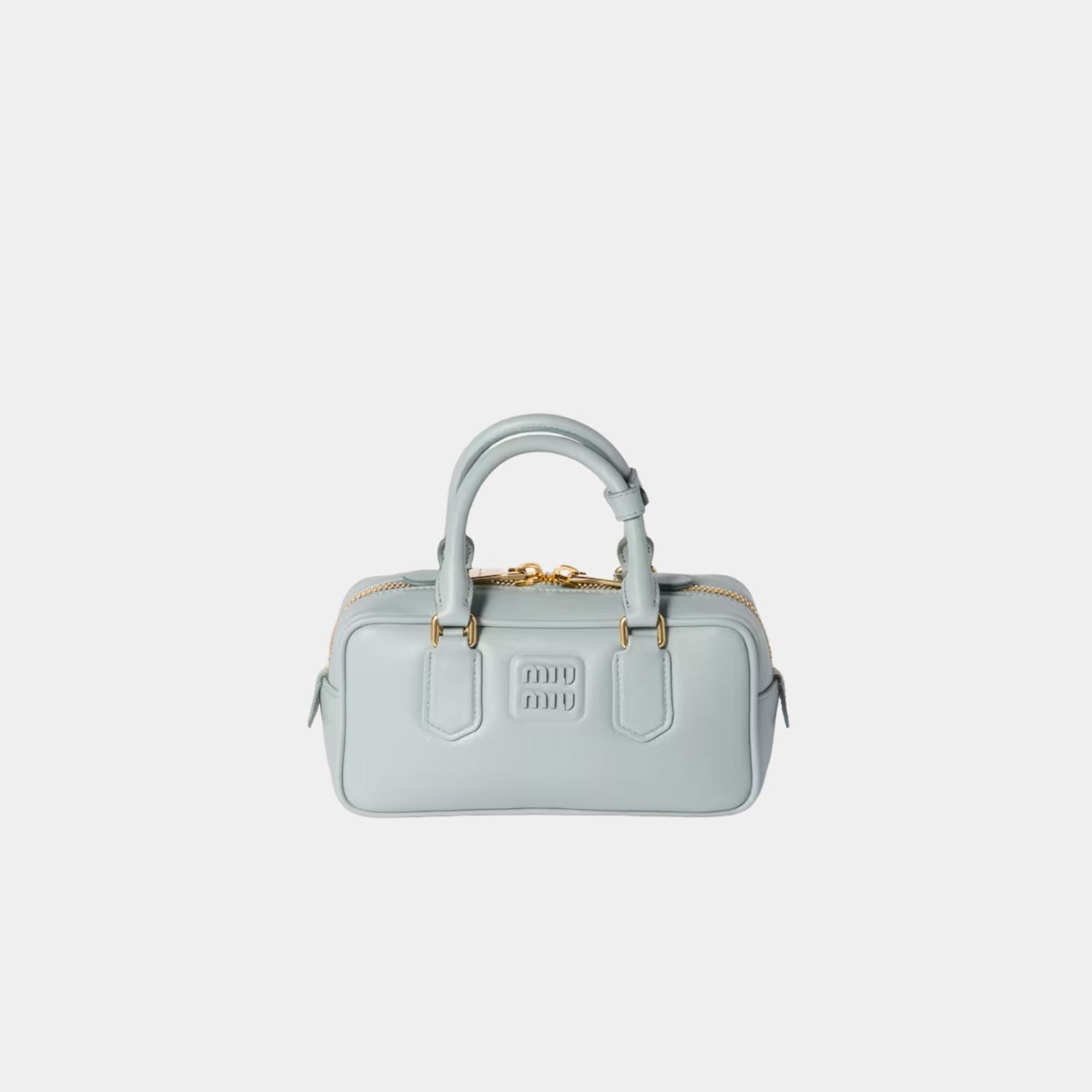 Miu Miu Arcadie Leather Bag, Lake Blue, Front