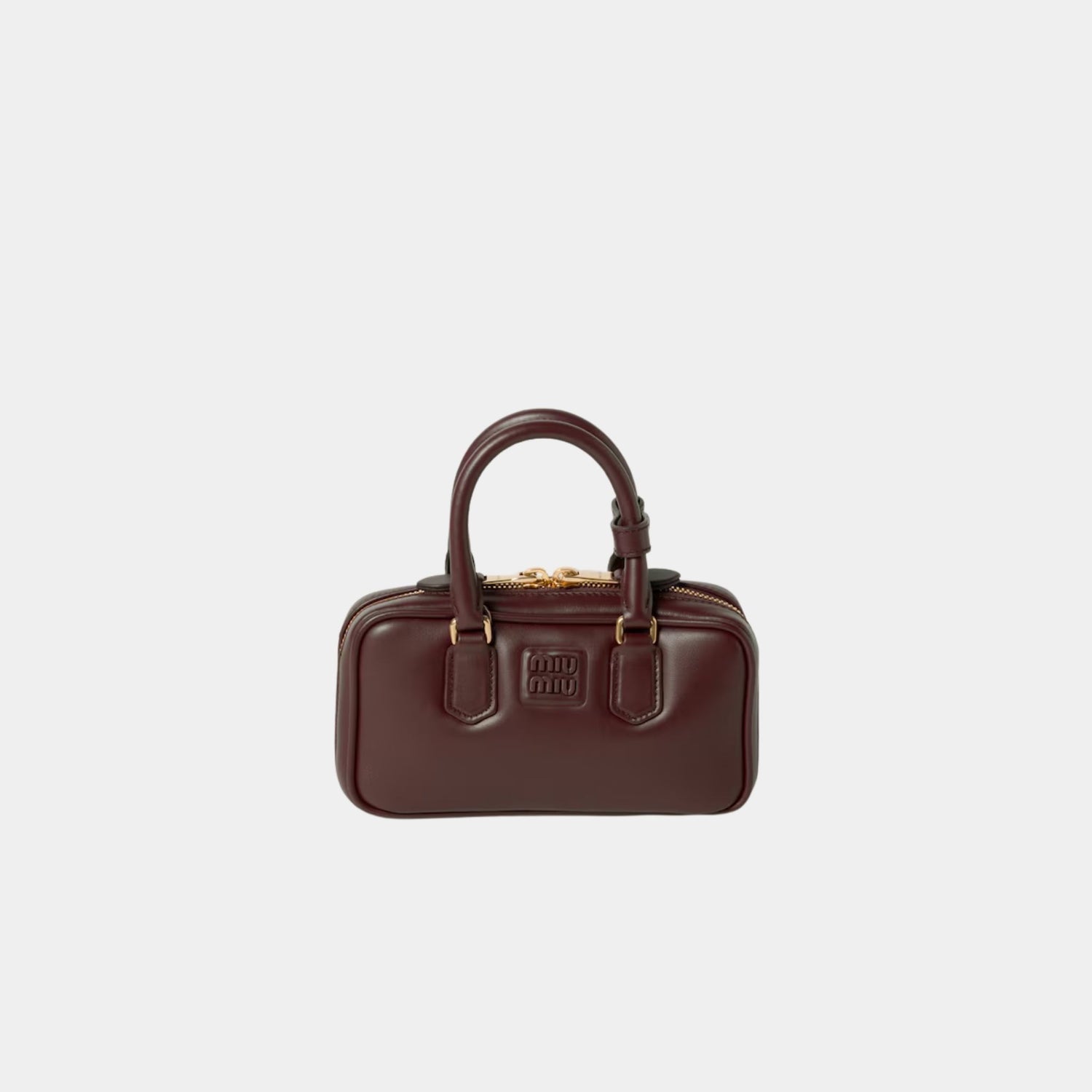 Miu Miu Arcadie Leather Mini Bag, Briarwood, Front