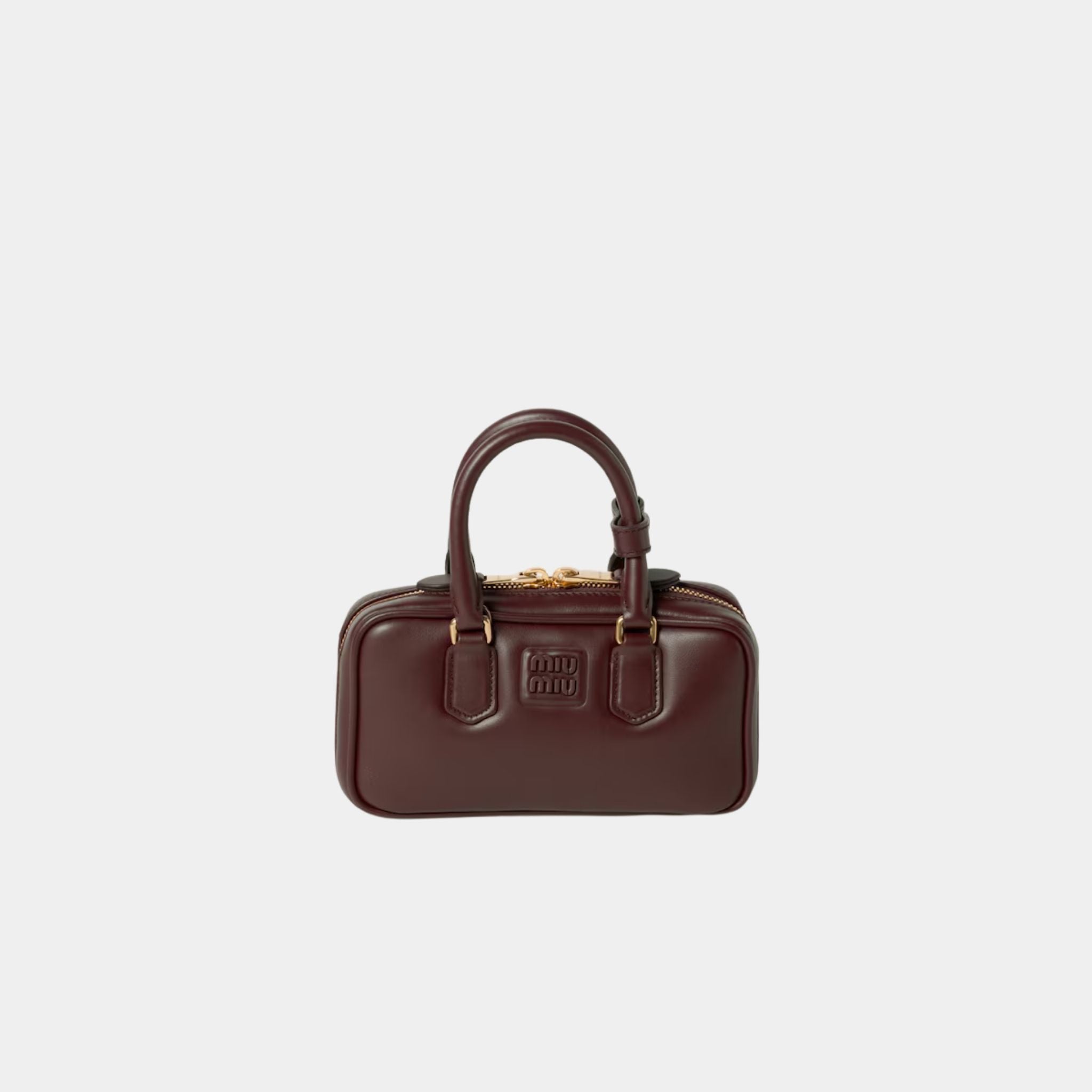 Miu Miu Arcadie Leather Mini Bag, Briarwood, Front