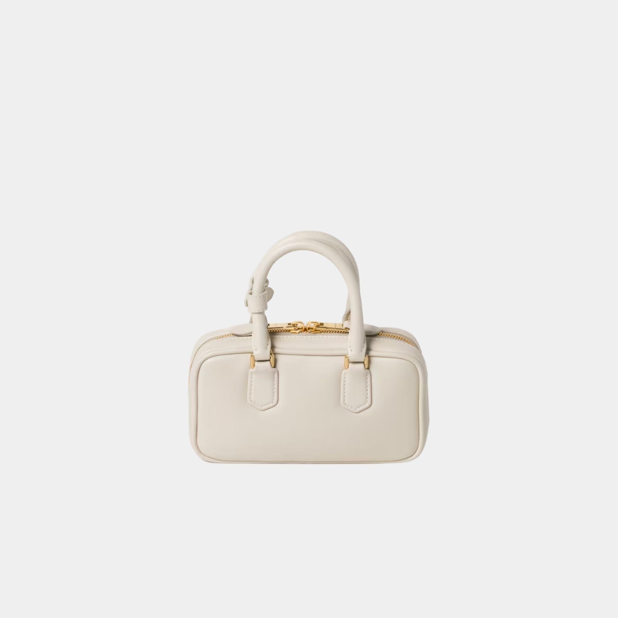 Miu Miu Arcadie Leather Mini Bag, Chalk White, Back
