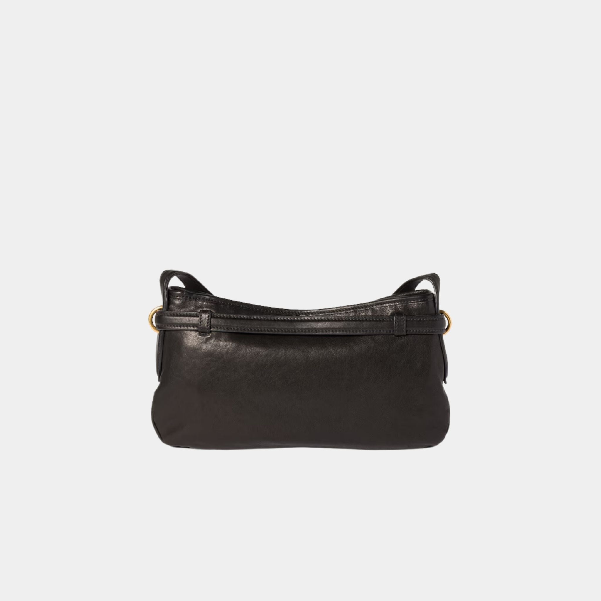 Miu Miu Aventure Nappa Leather Bag, Black, Back