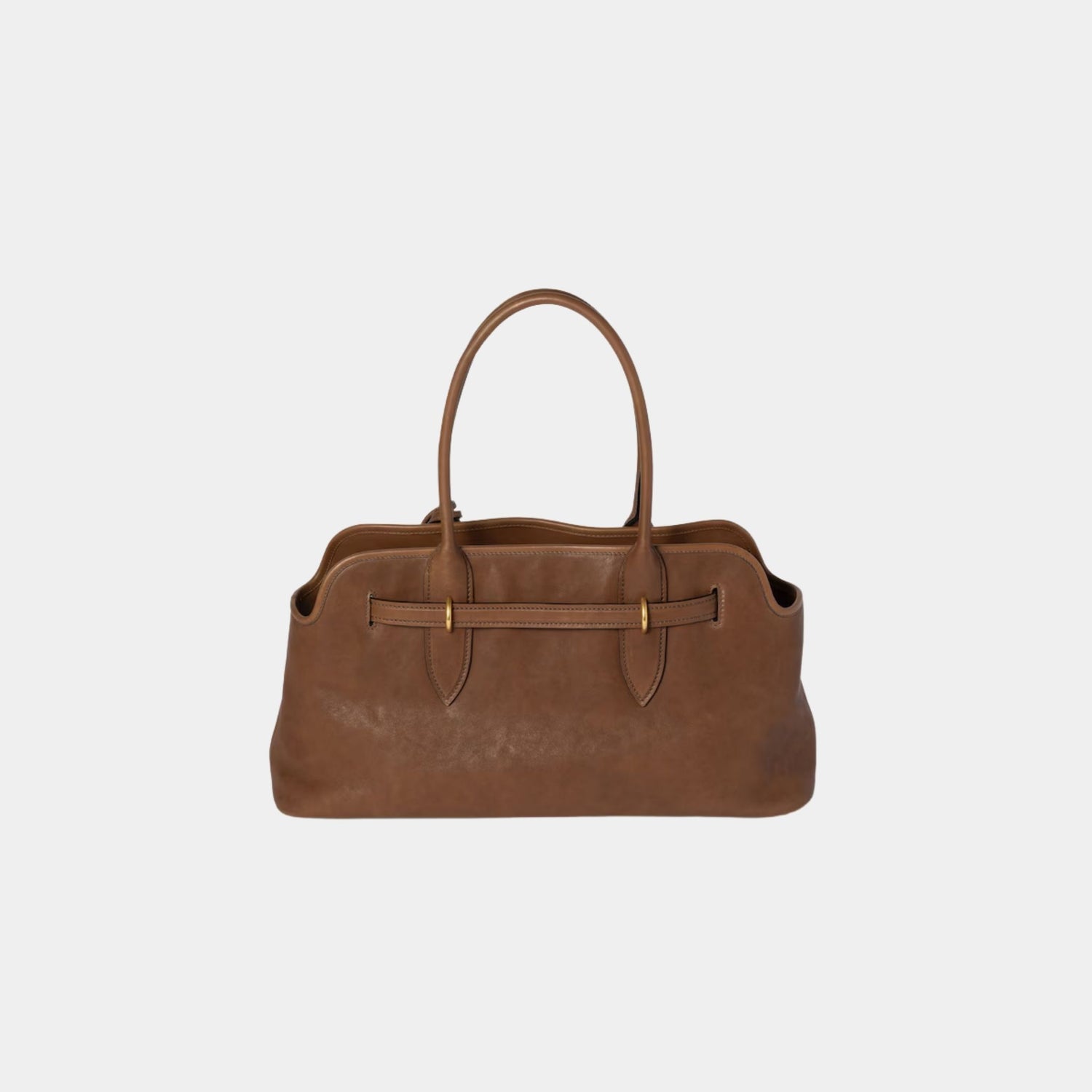 Miu Miu Aventure Nappa Leather Large Bag, Oak, Back