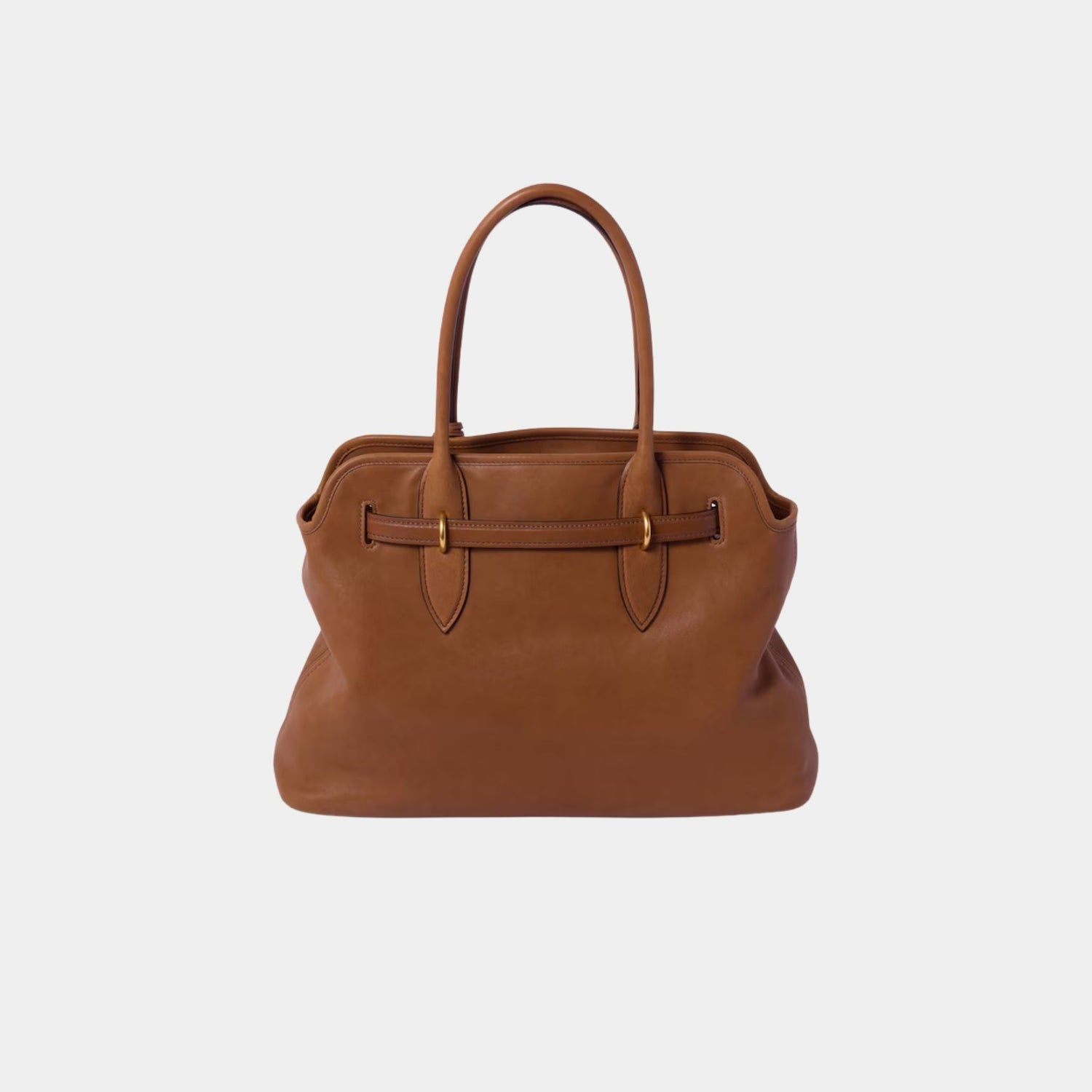 Miu Miu Aventure Nappa Leather Medium Bag, Oak, Back