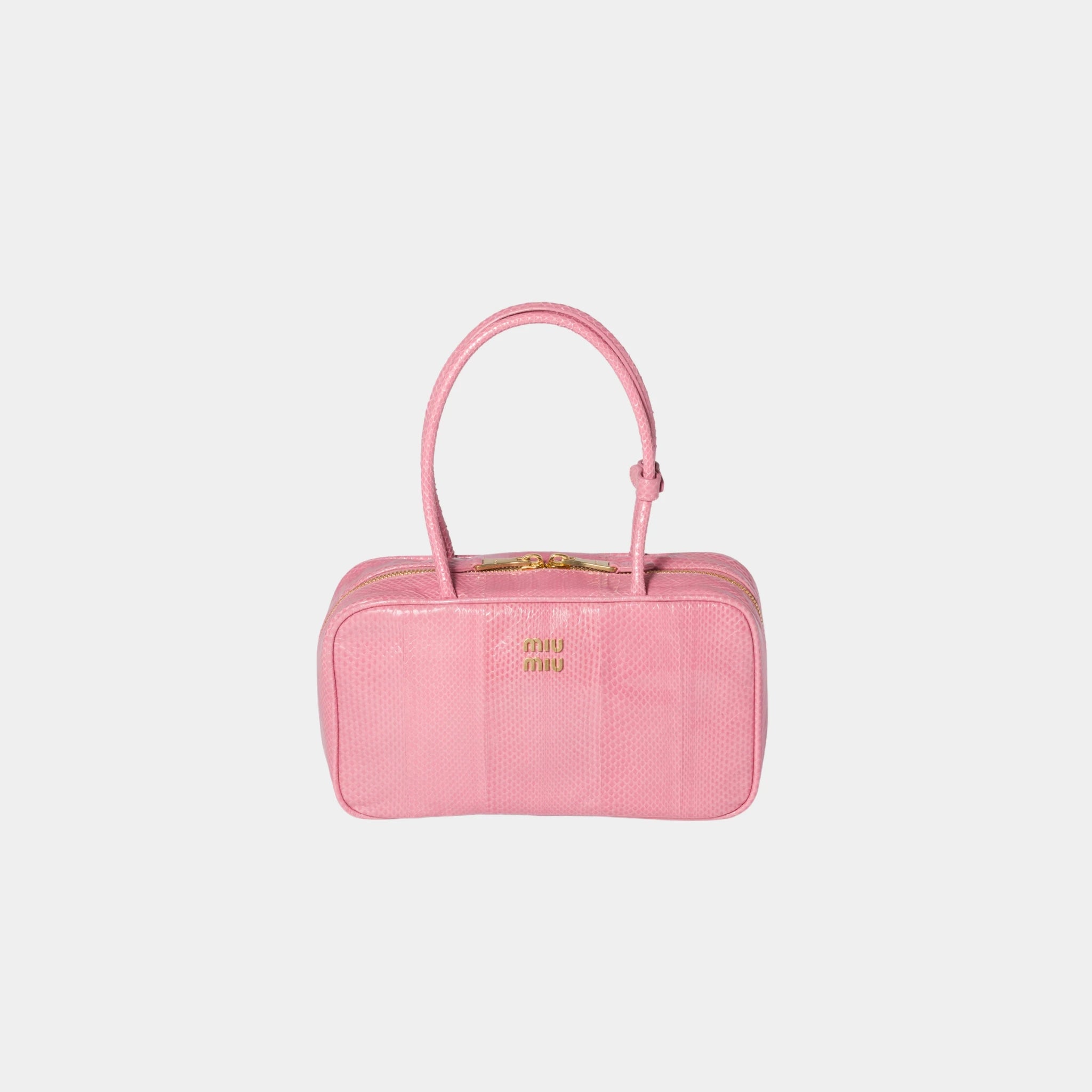 Miu Miu Beau Ayers Leather Bag, Petal Pink, Front