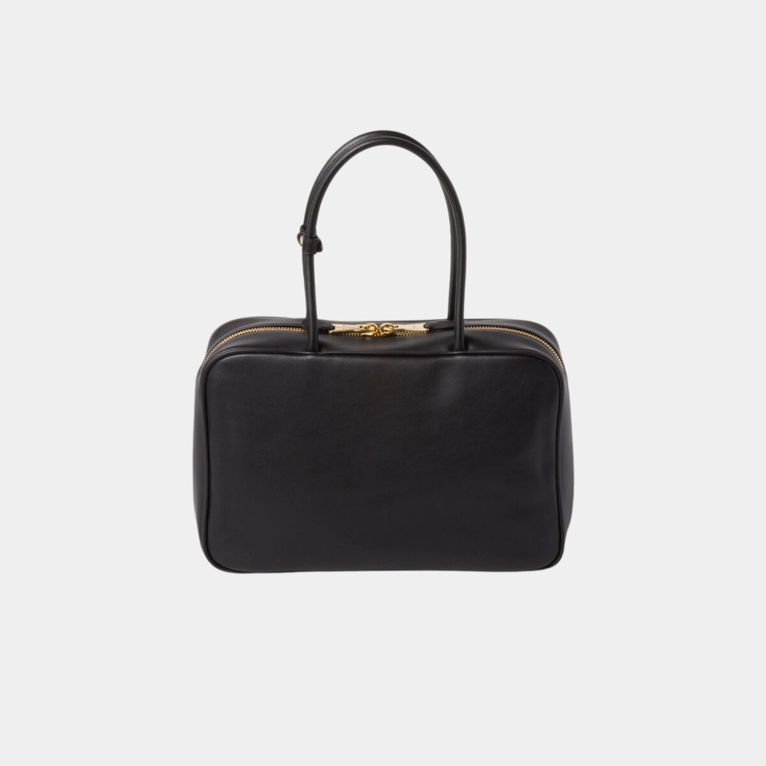 Miu Miu Beau Leather Large Bag, Black, Back
