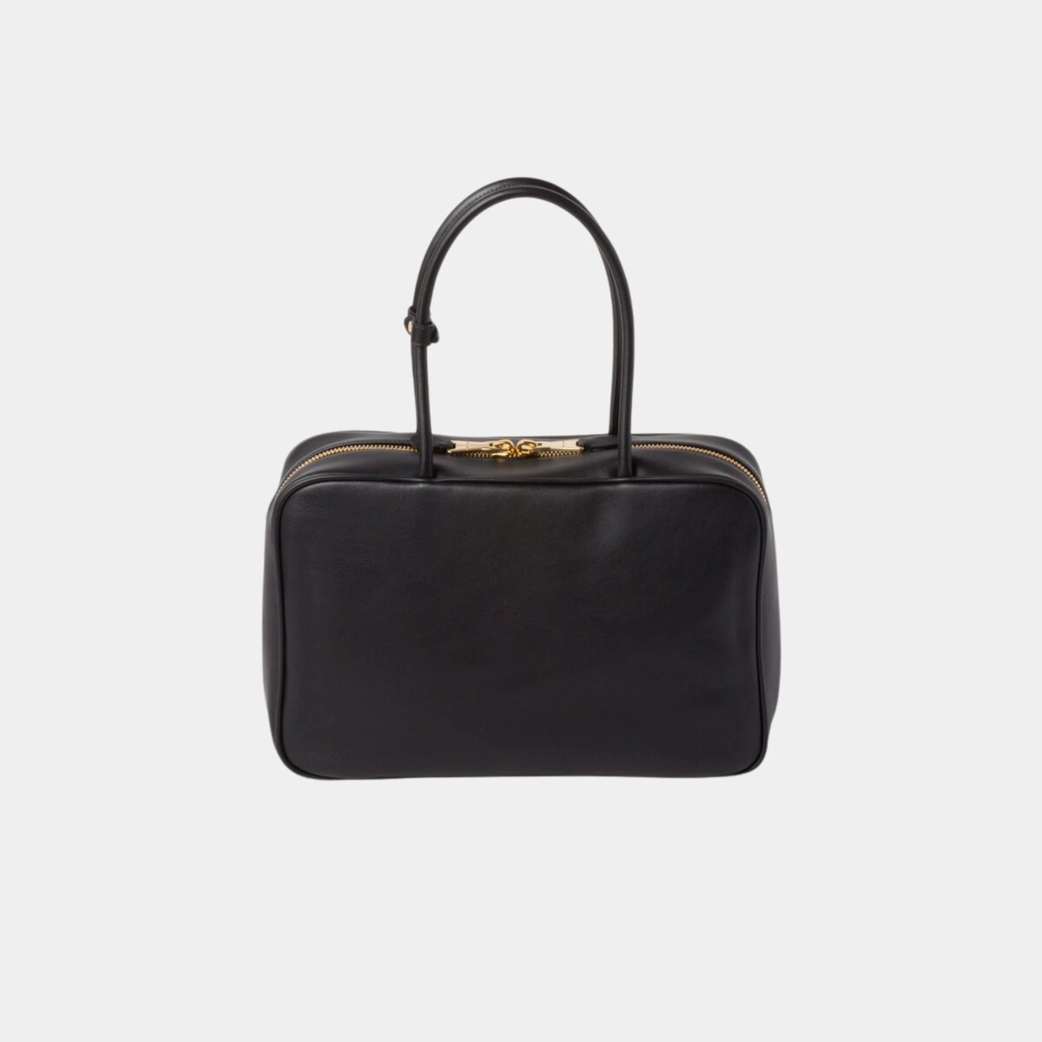 Miu Miu Beau Leather Large Bag, Black, Back