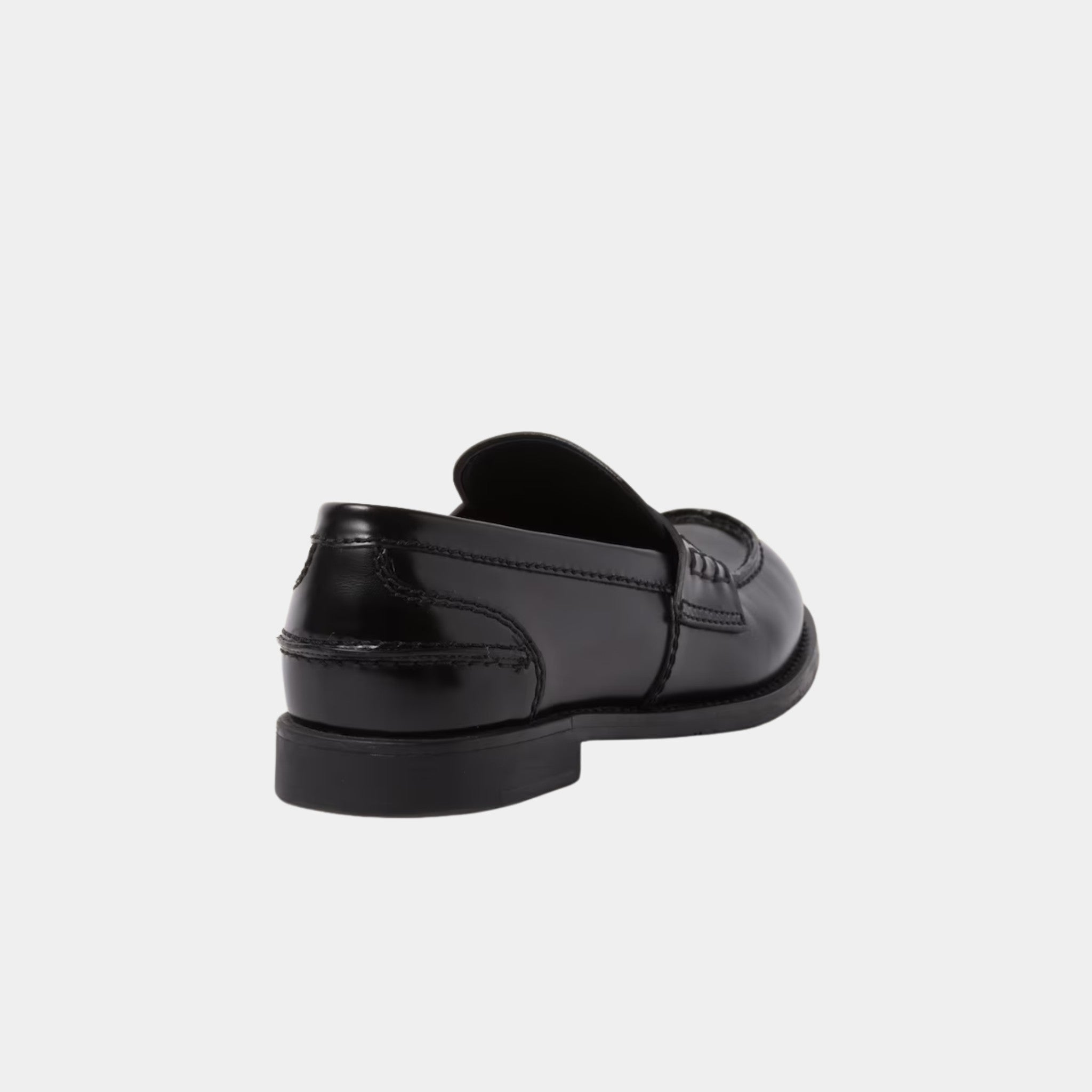 Miu Miu Brushed Leather Penny Loafers, Back