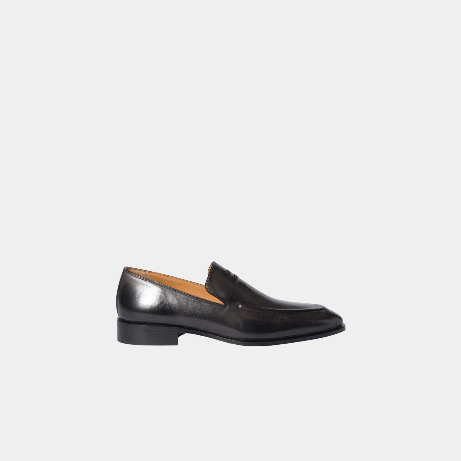 Miu Miu Calf Leather Loafers, Black, Side
