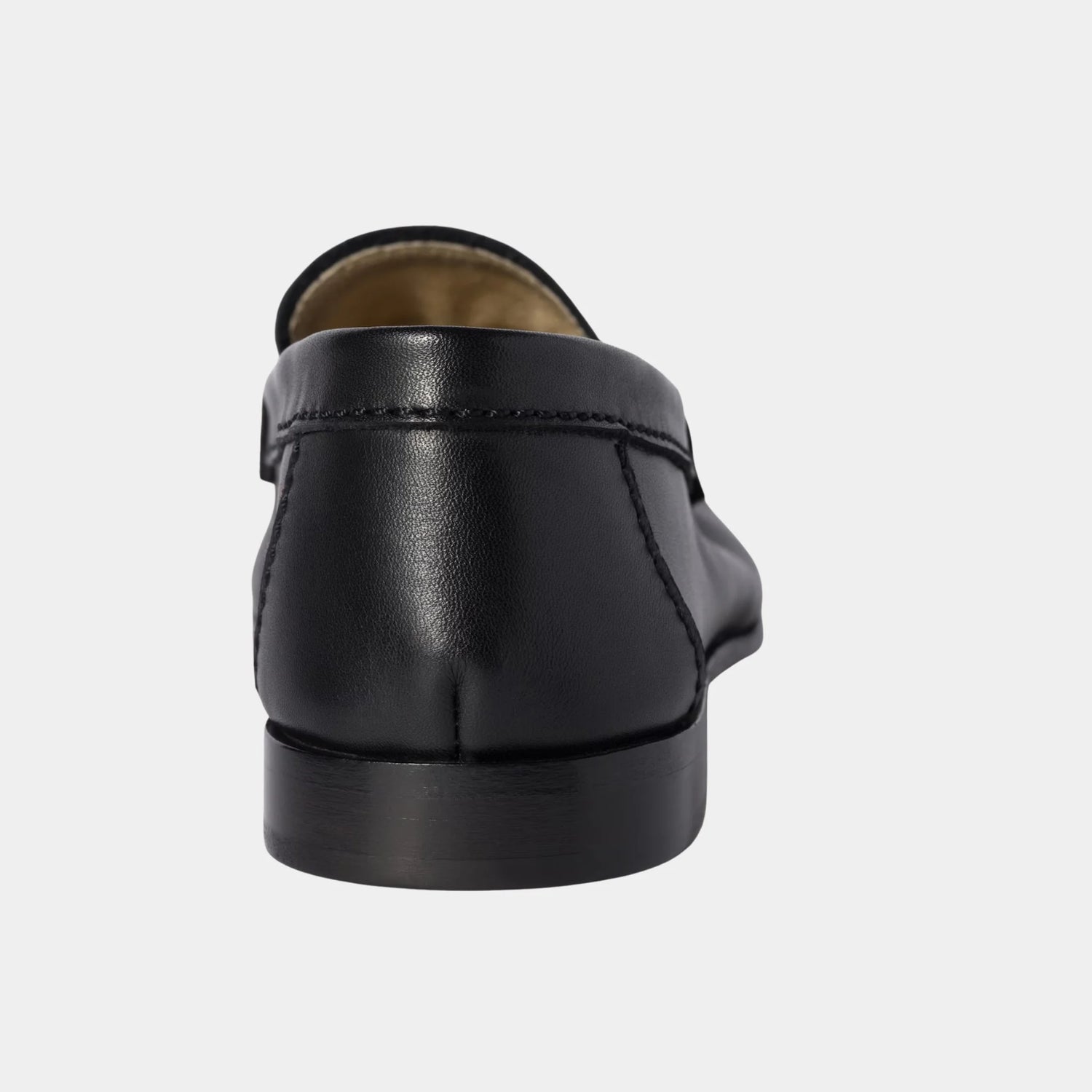 Miu Miu Calfksin Leather Loafers, Black, Top