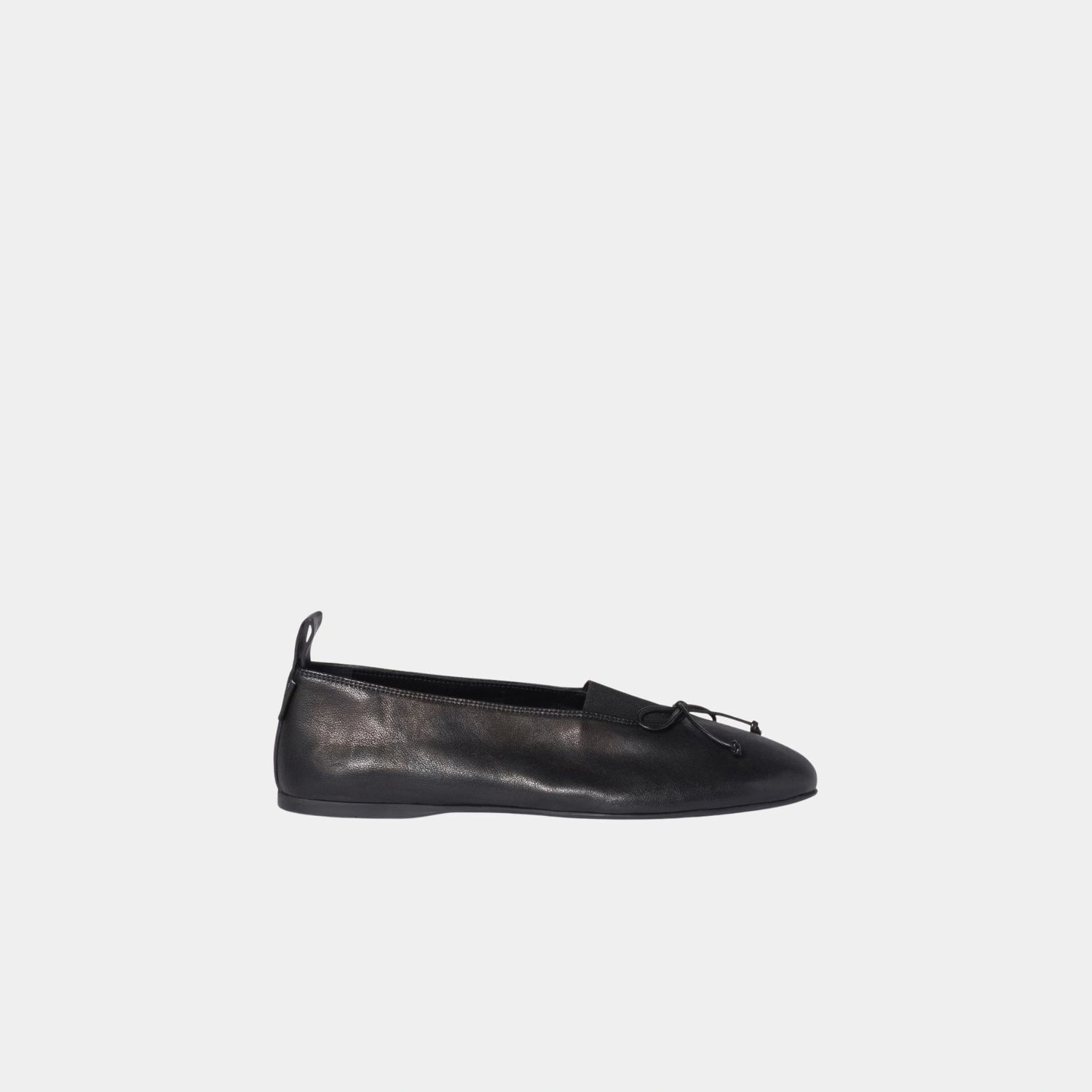 Miu Miu Élan Nappa Leather Ballerinas, Black, Side
