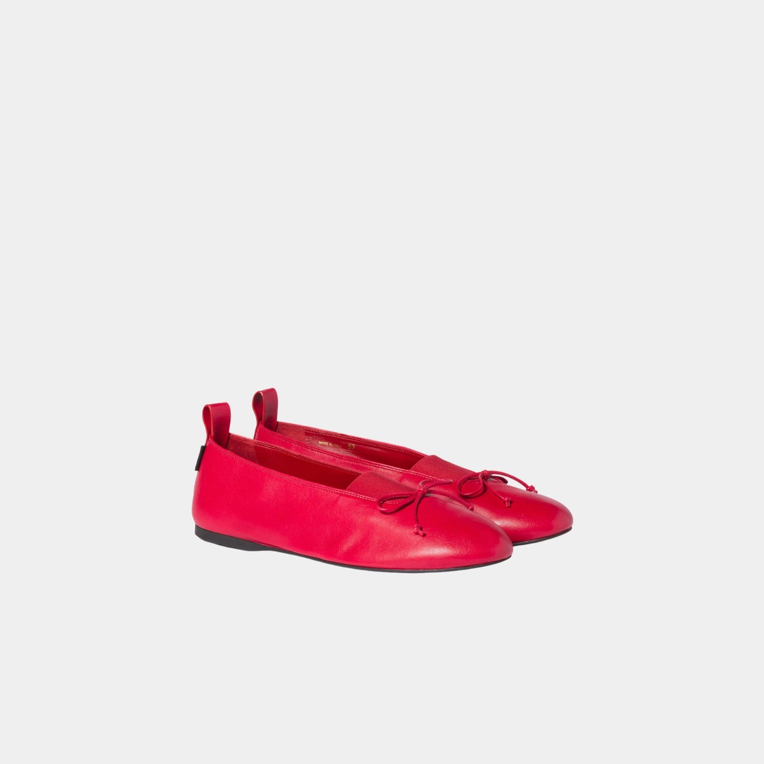 Miu Miu Élan Nappa Leather Ballerinas, Red, Front
