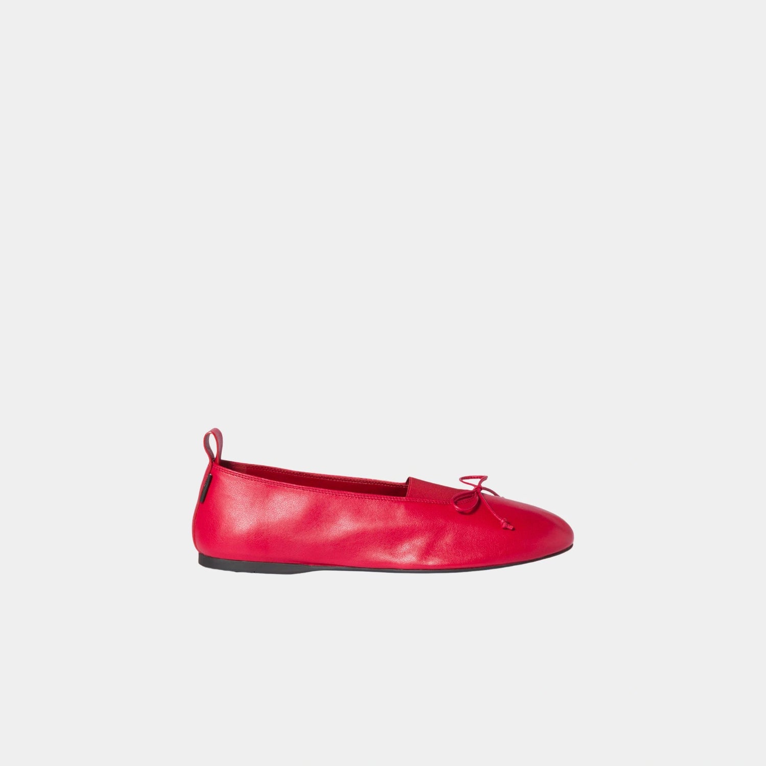 Miu Miu Élan Nappa Leather Ballerinas, Red, Side