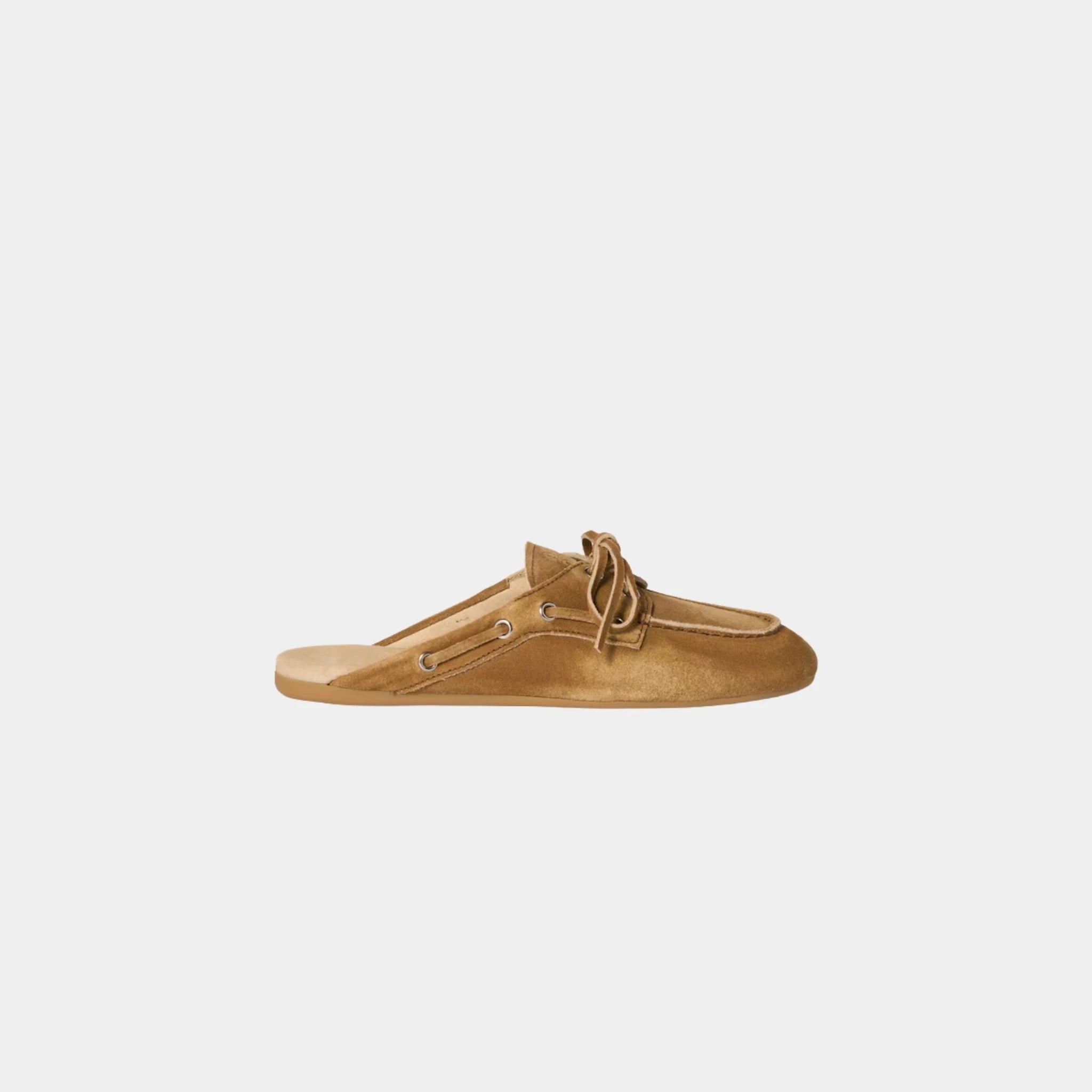 Miu Miu Faded Suede Mules, Cinnamon, Side