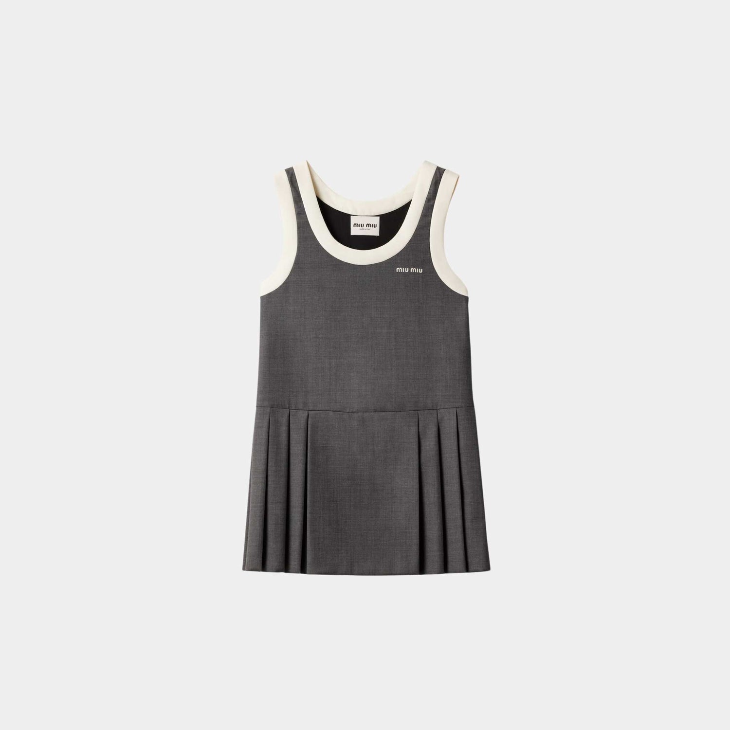 Miu Miu Grisaille Dress Slate Grey, Front