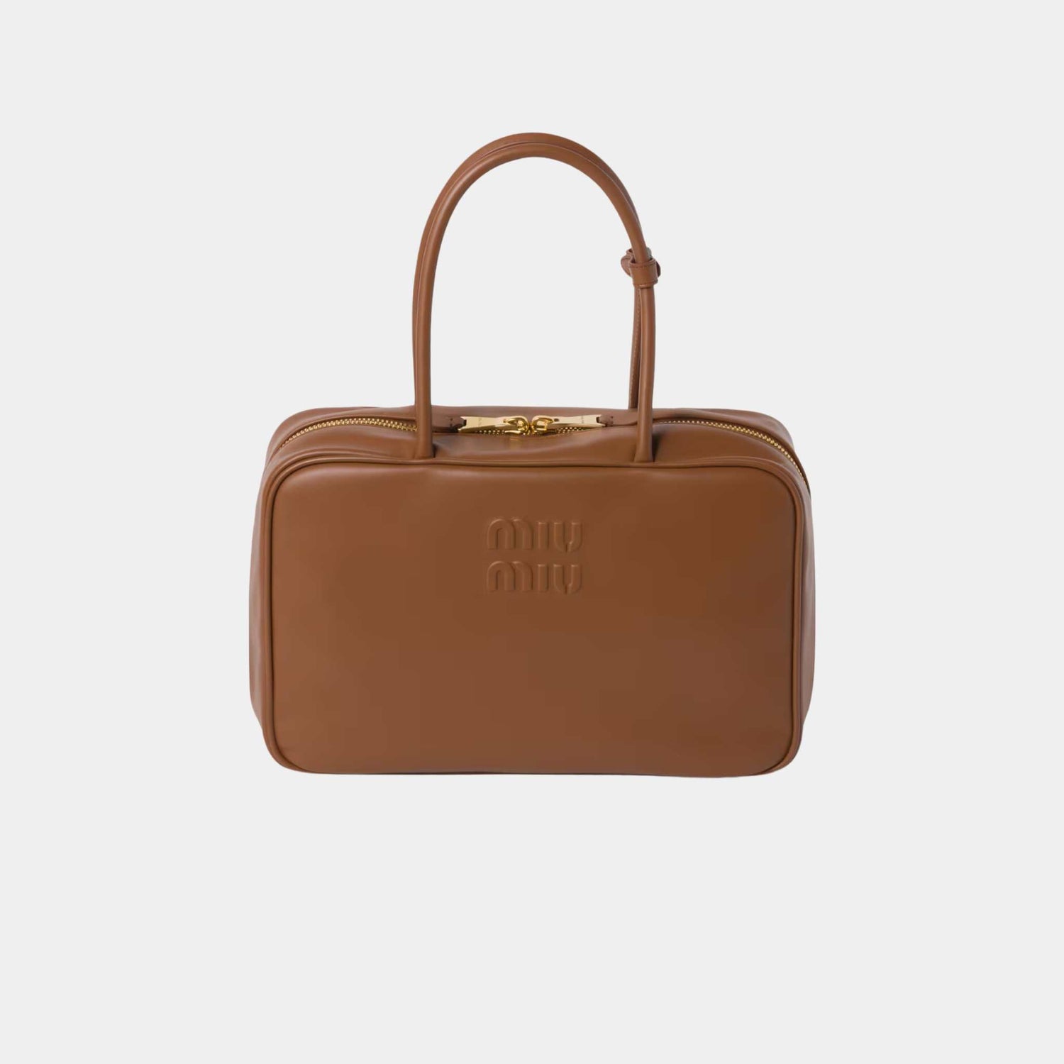 Miu Miu Leather Beau Bag Cognac, Front