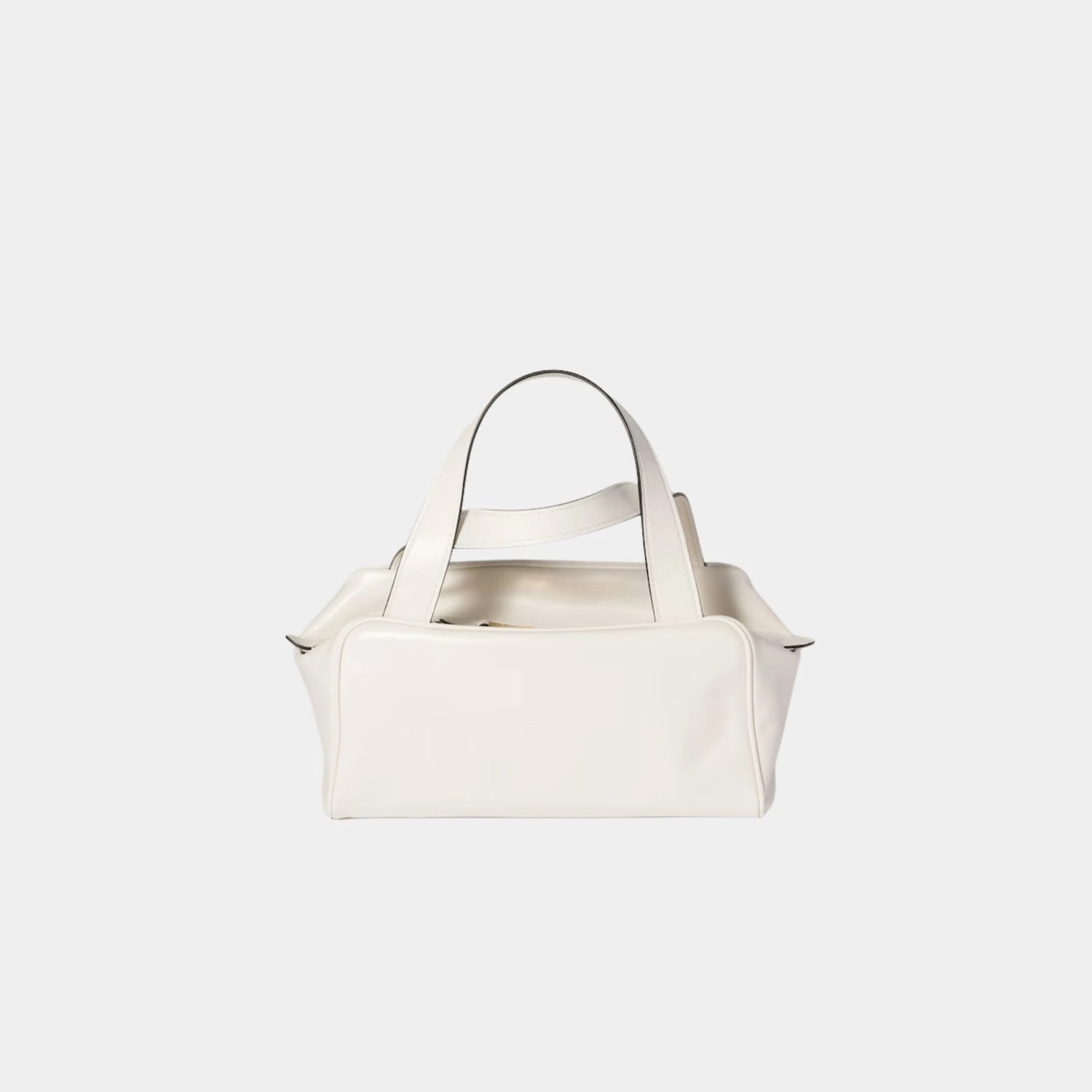 Miu Miu Leather Top-handle Bag, White, Back