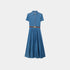 Miu Miu Long Denim Dress With Belt, Front