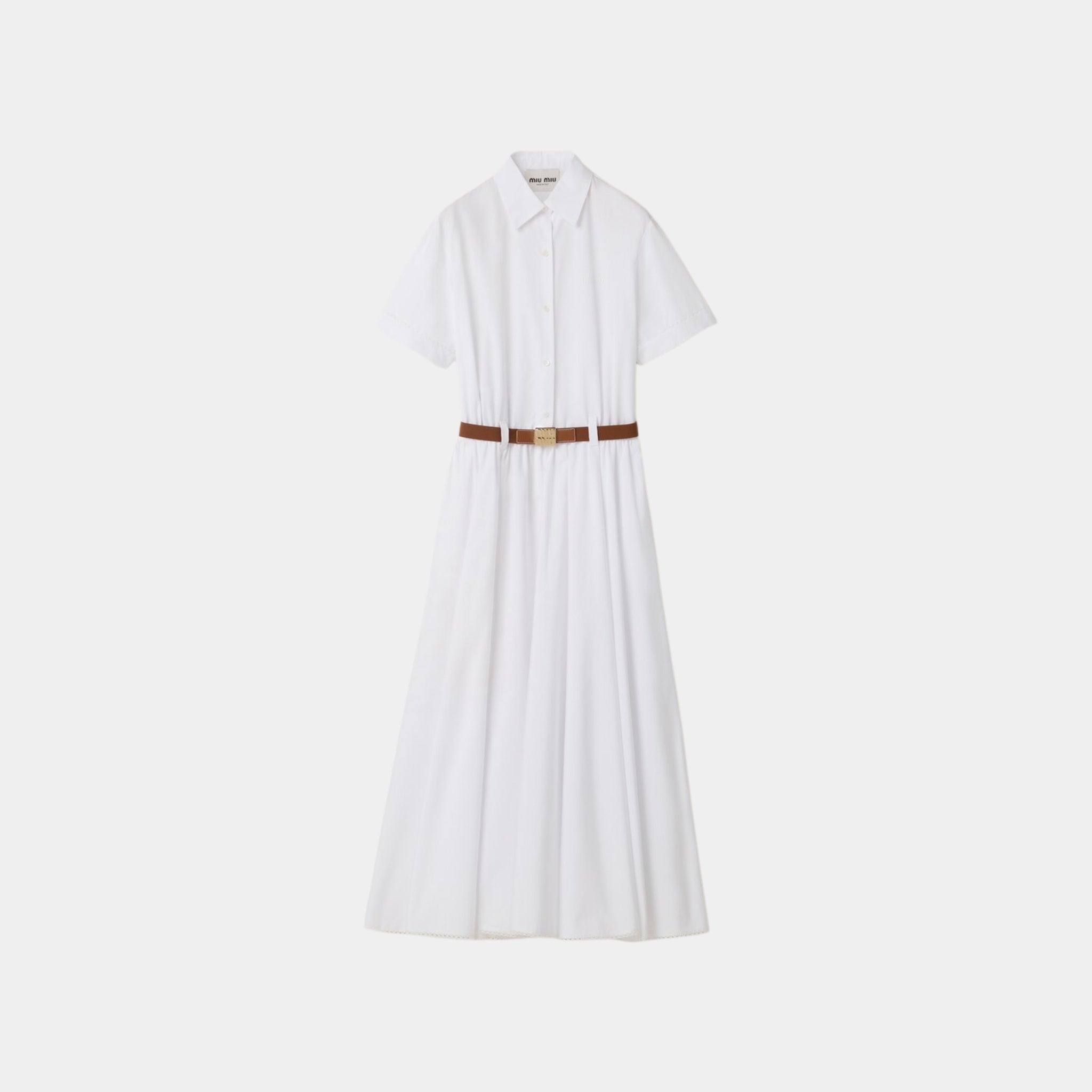 Miu Miu Long Poplin Dress, Front