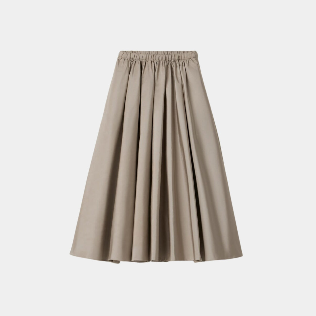 Miu Miu Long Silk Faille Skirt With Inseam Pockets, Front