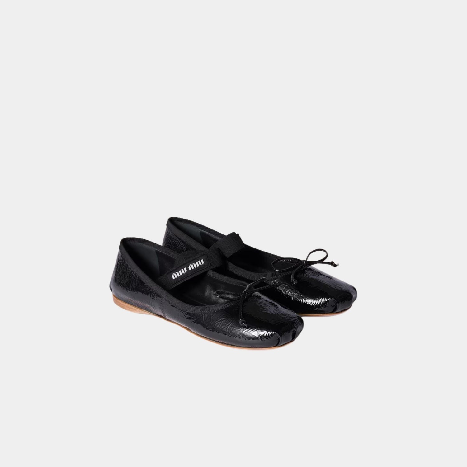 Miu Miu Naplak Leather Ballerinas, Front