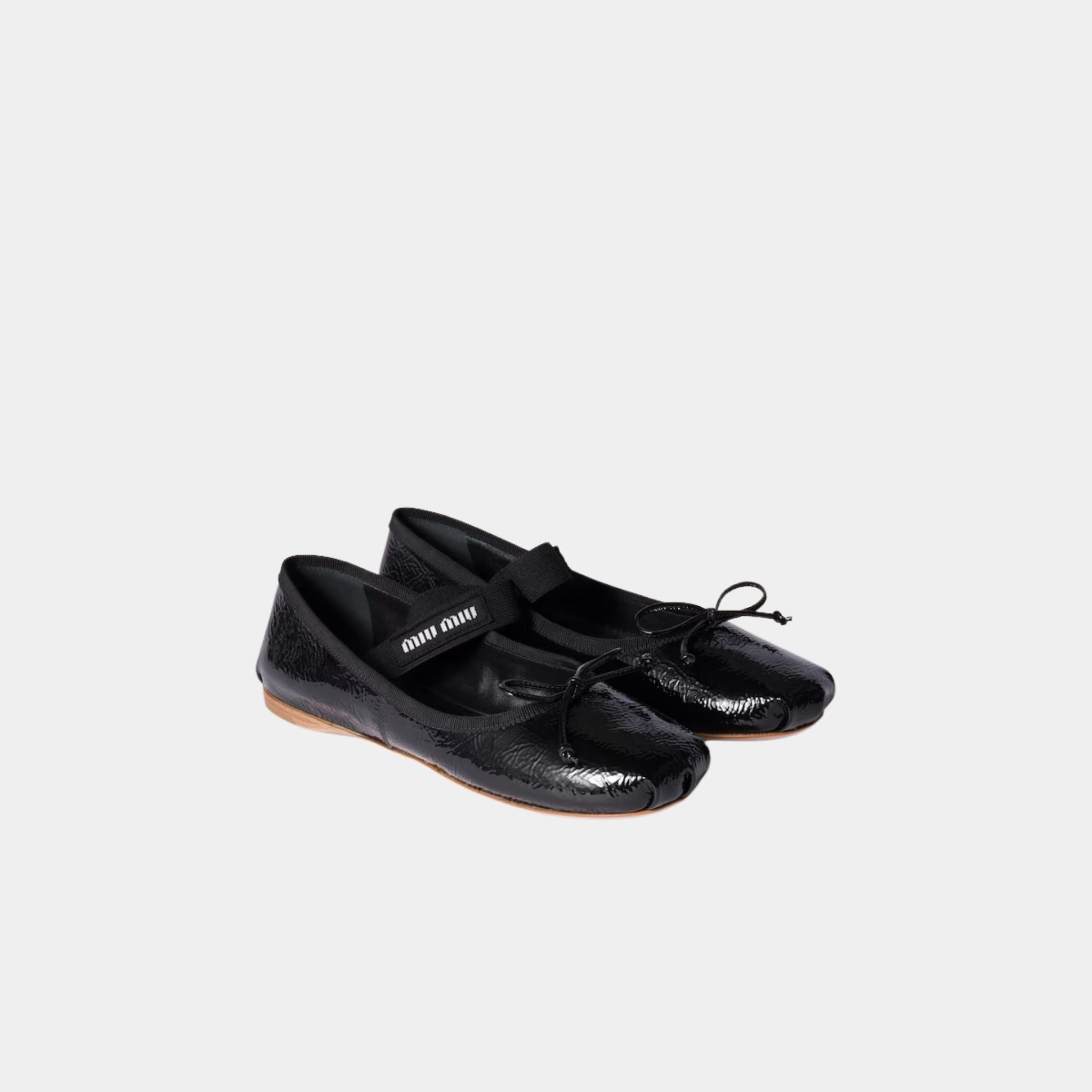 Miu Miu Naplak Leather Ballerinas, Front