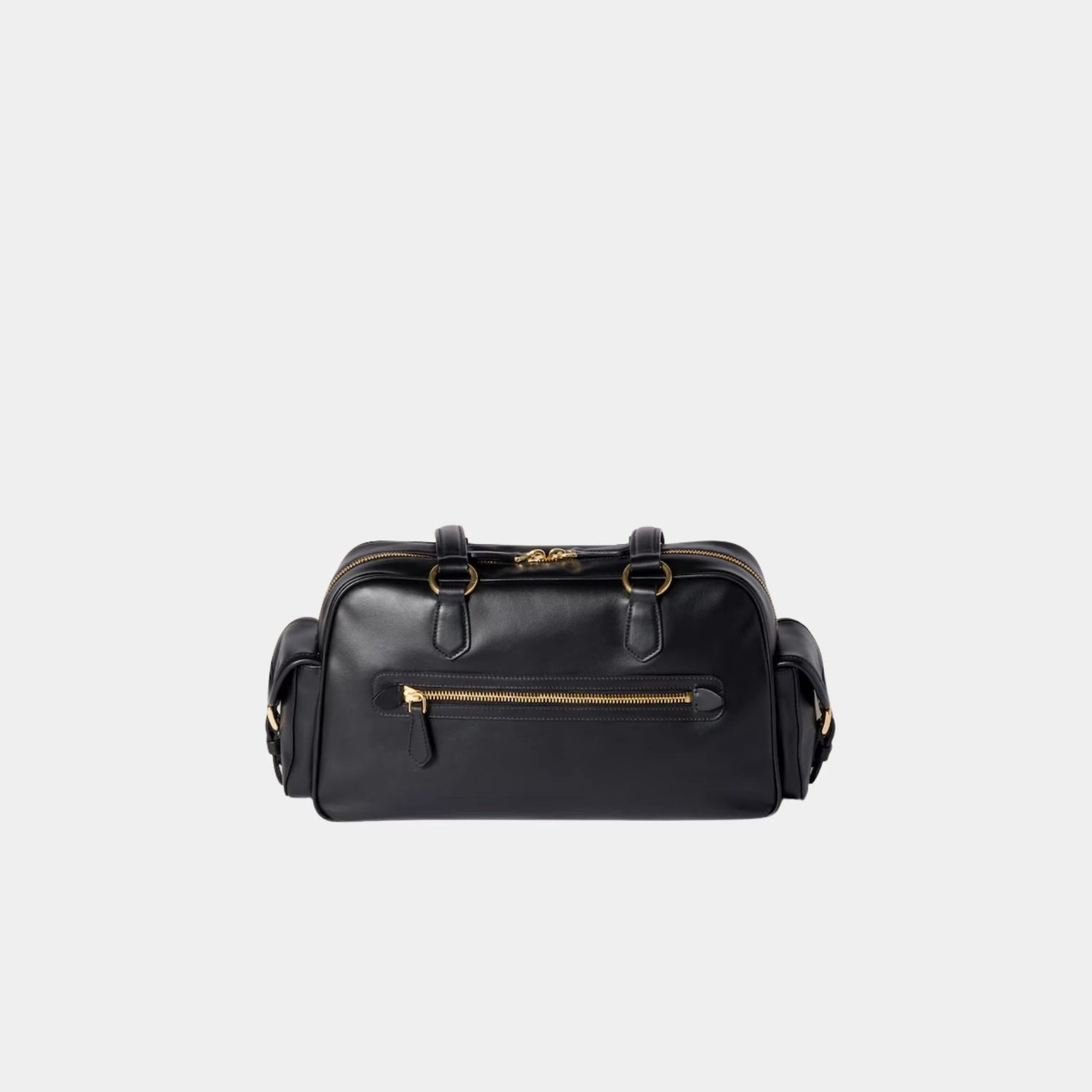 Miu Miu Pocket Top Handle Bag in Nappa Leather, Black, Back