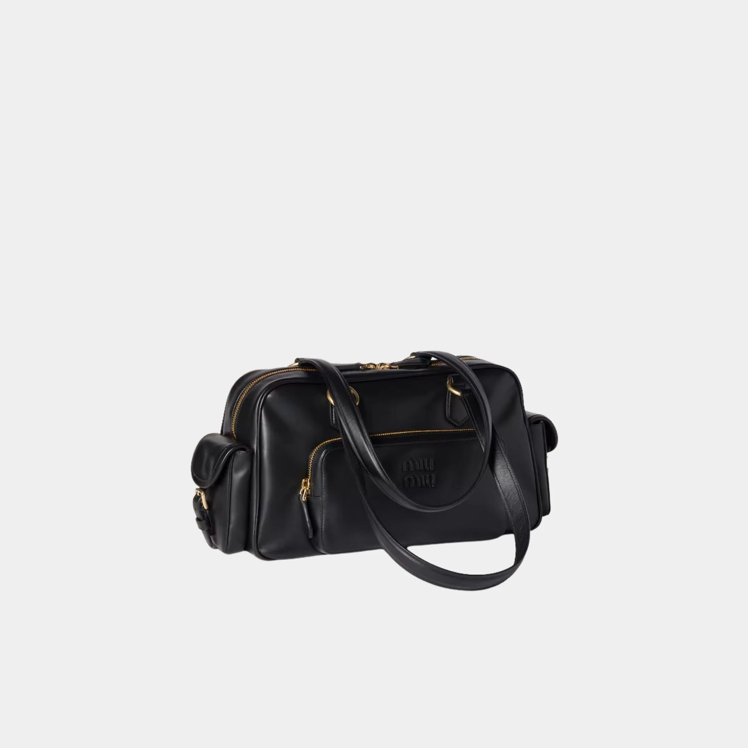 Miu Miu Pocket Top Handle Bag in Nappa Leather, Side