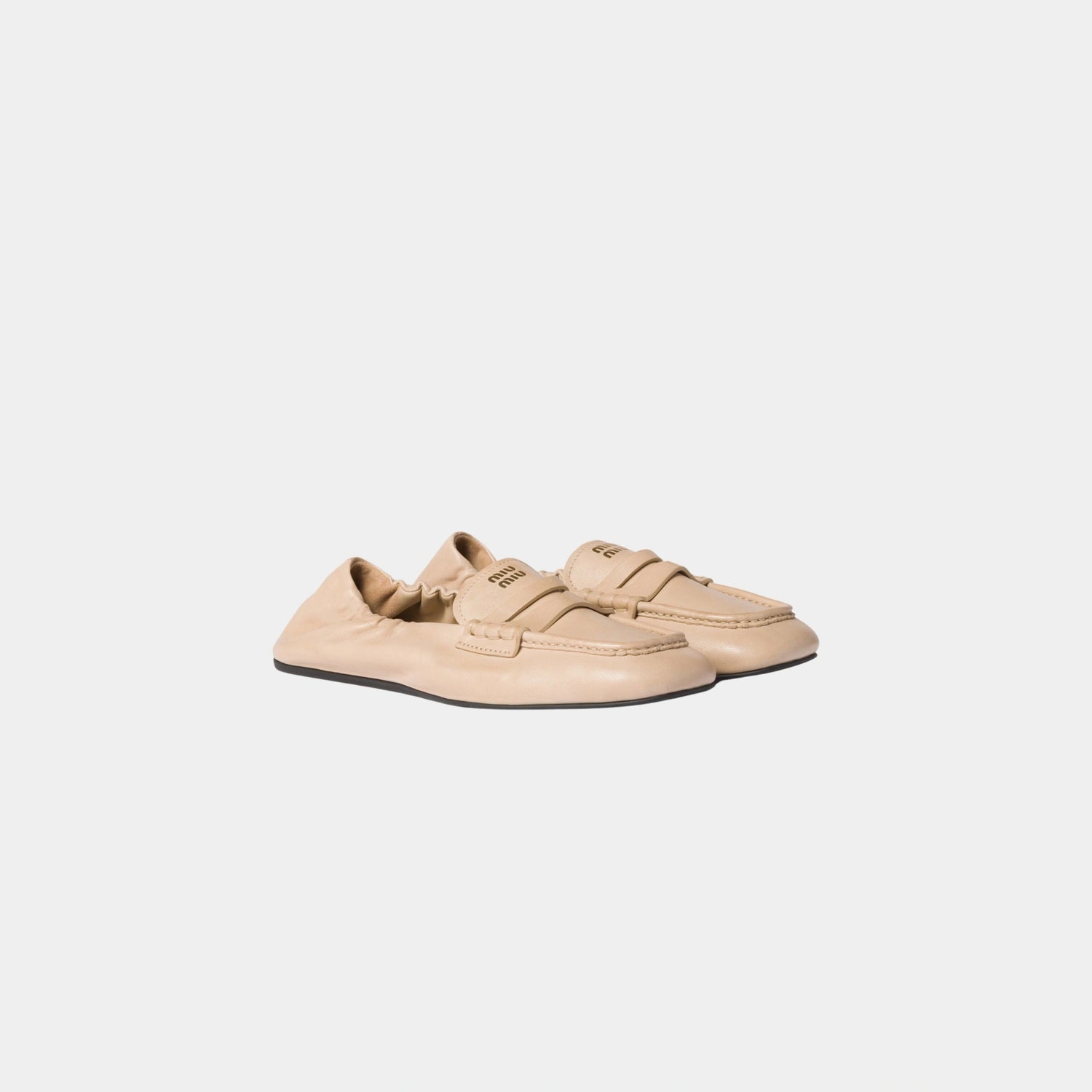Ruches Nappa Leather Loafers