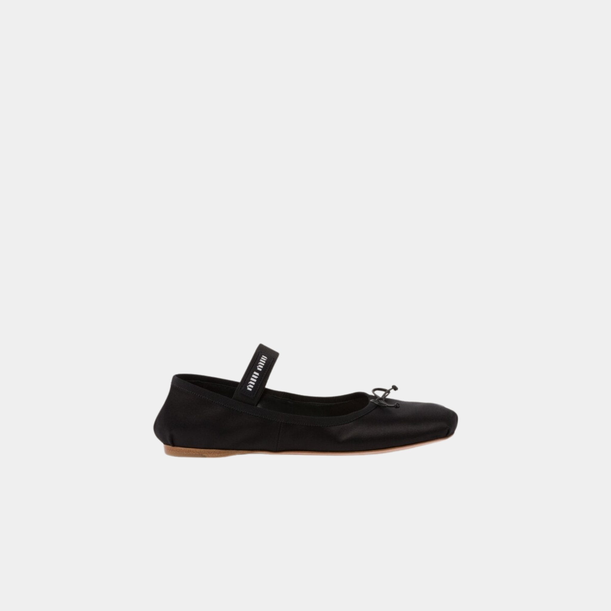 Miu Miu Satin Ballerinas Black, Side