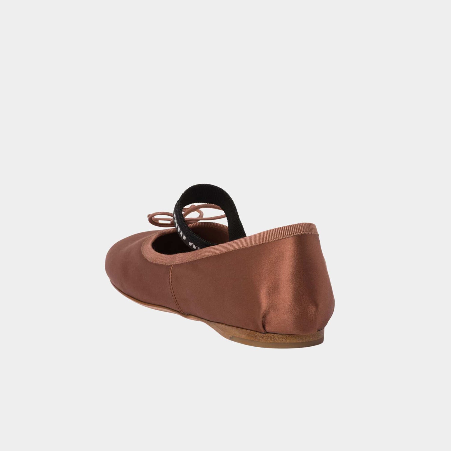 Miu Miu Satin Ballerinas Cocoa brown, Rear