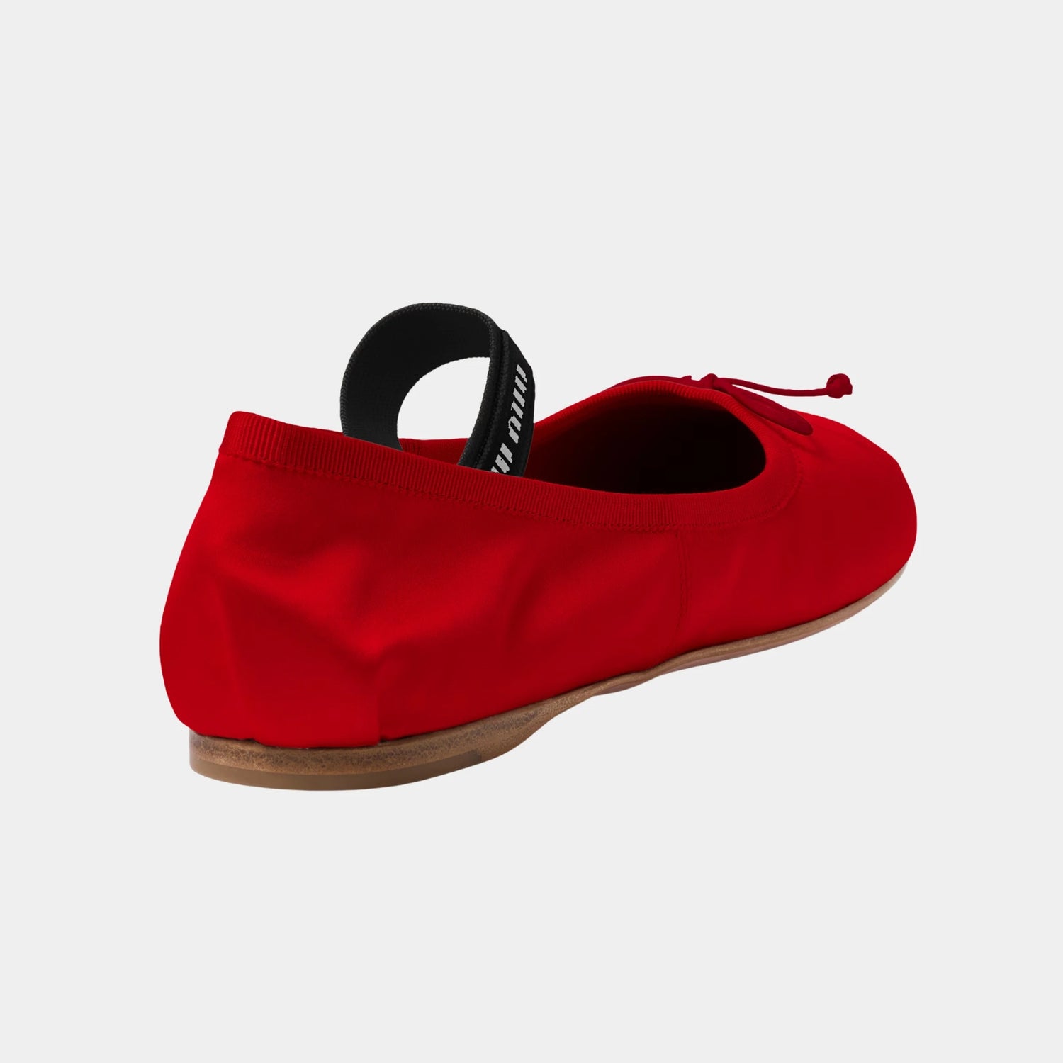 Miu Miu Satin Ballerinas, Red, Back